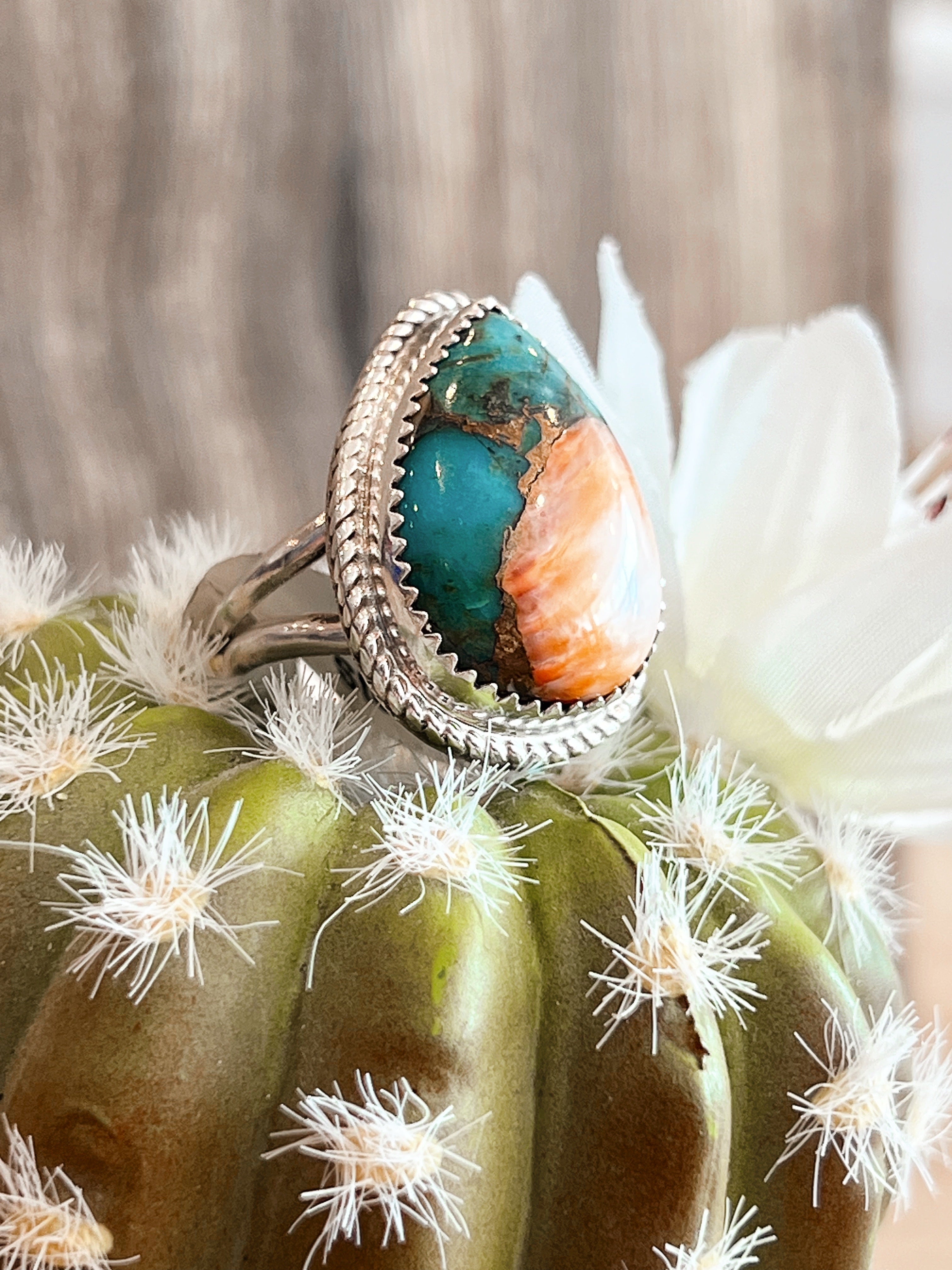 Pretty Pear Mojave Turquoise Sterling Silver Ring