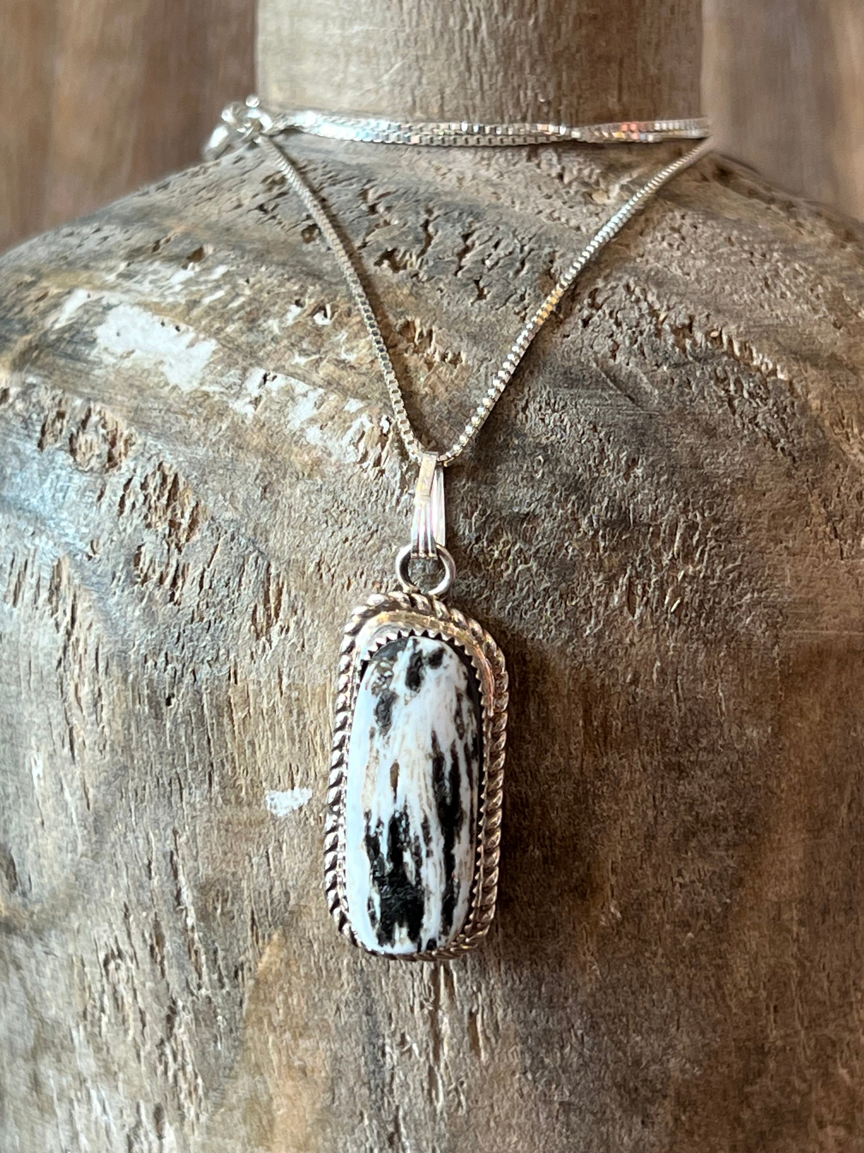 White Buffalo Waves Sterling Silver Necklace