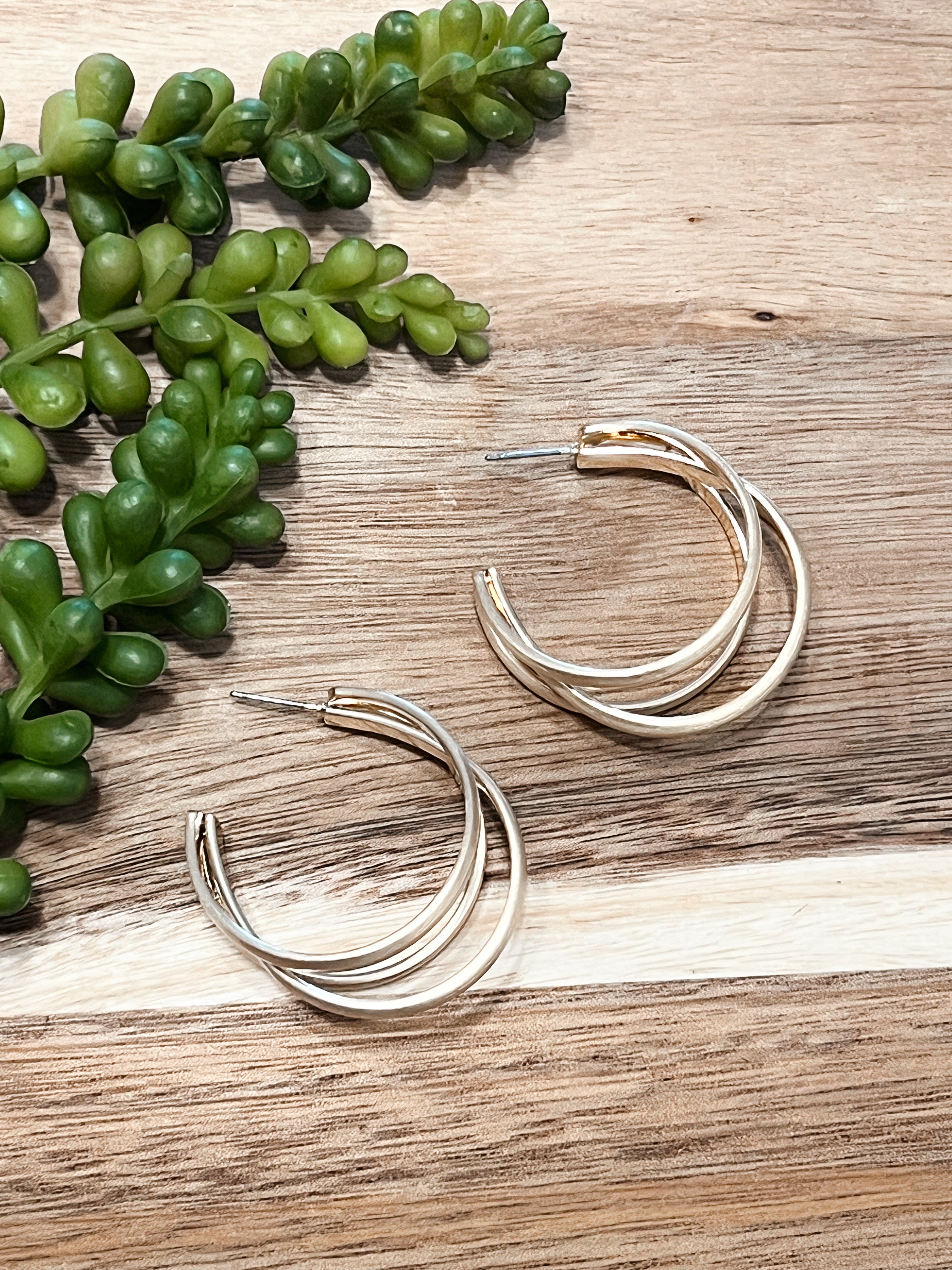 Triple Hoop Earrings