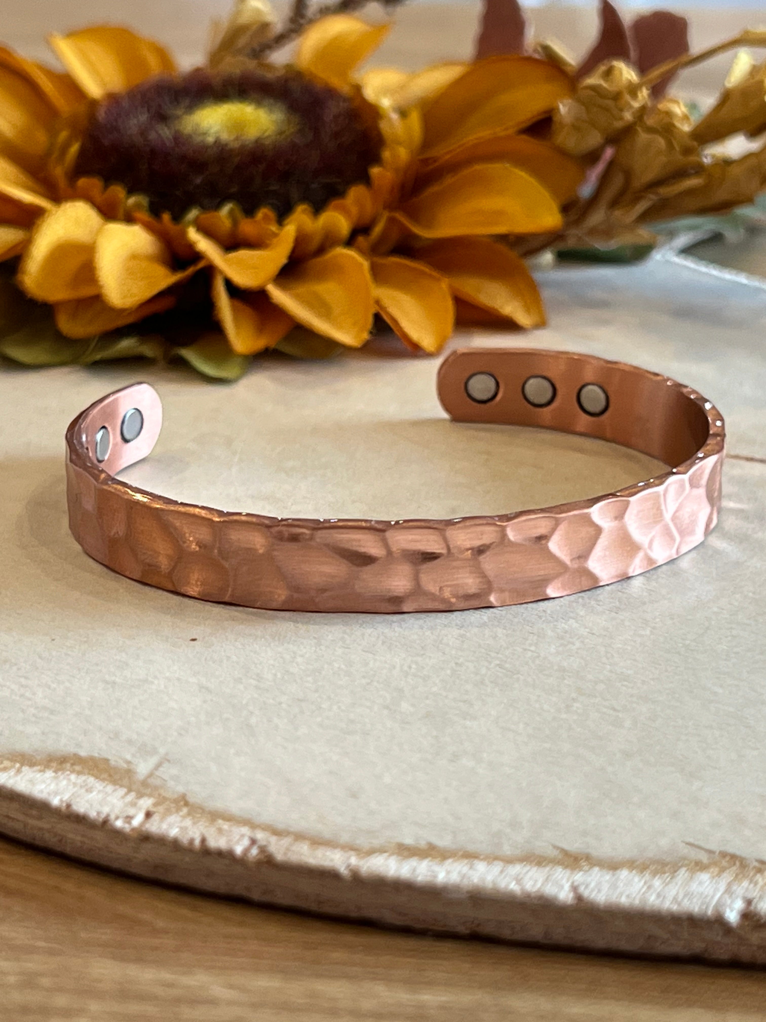 Hammered Cuff Copper Bracelet