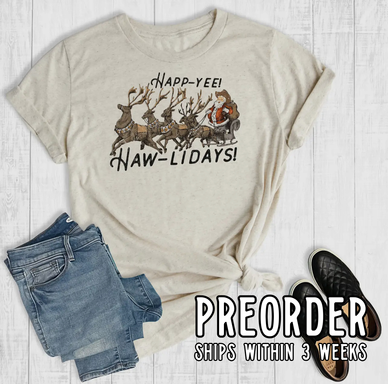 *Preorder* Happ-Yee Haw-Lidays Graphic Tee