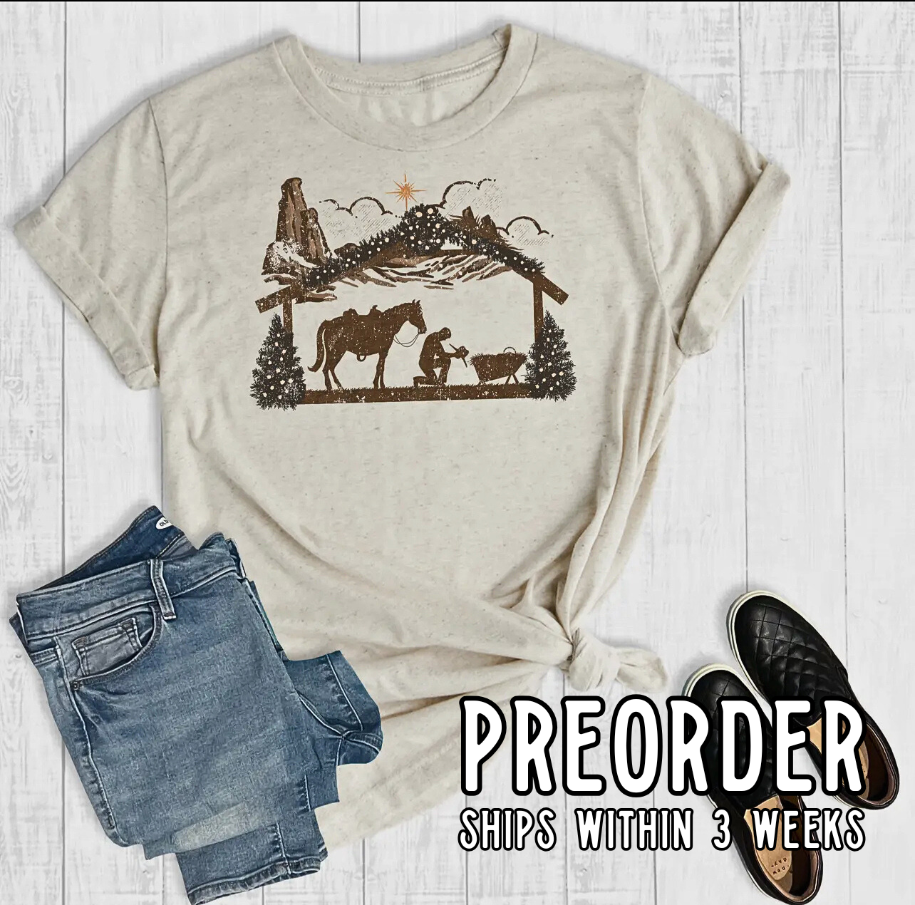 *Preorder* Cowboy Nativity Graphic Teee