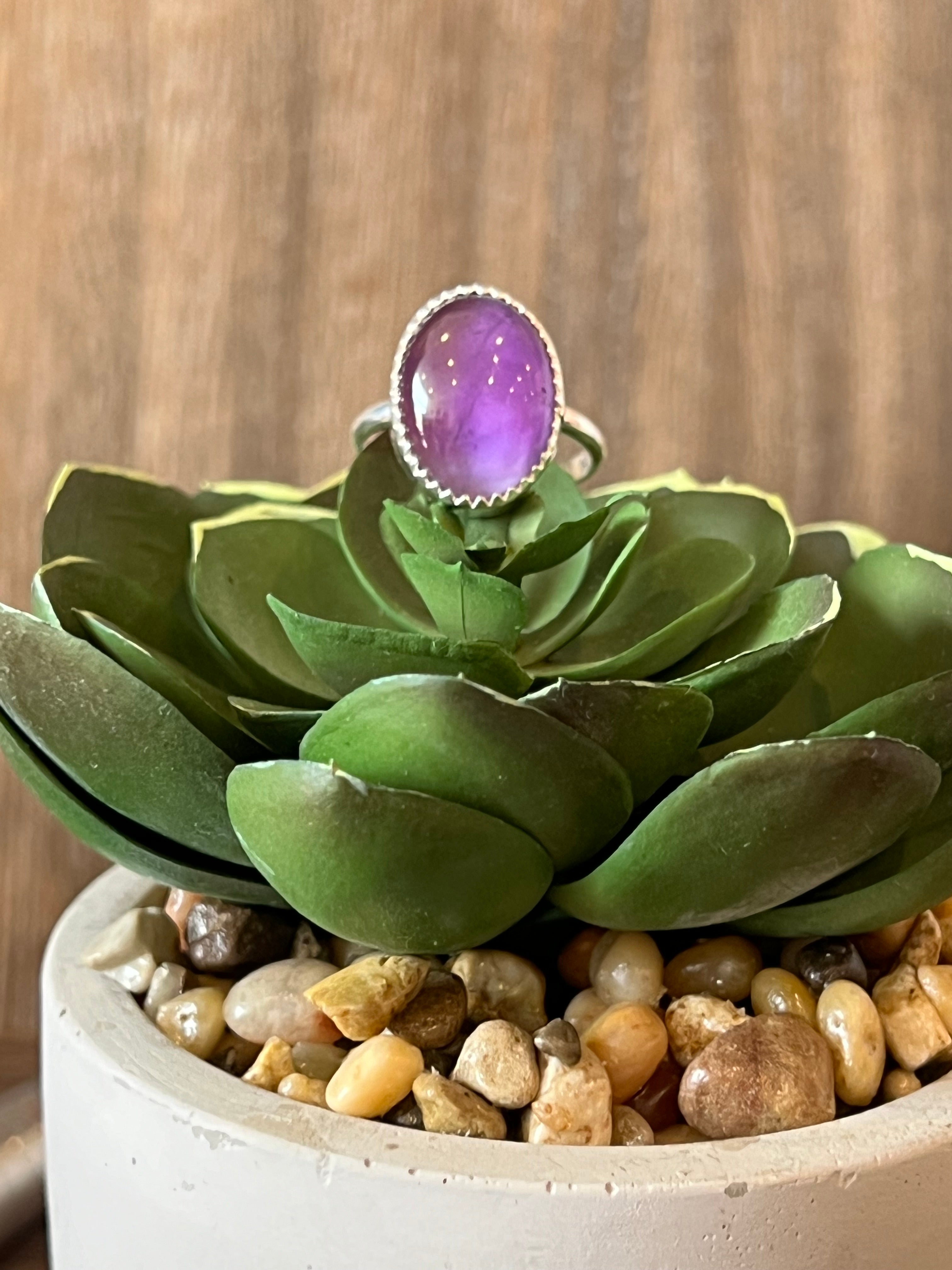 Amazing Amethyst Sterling Silver Ring