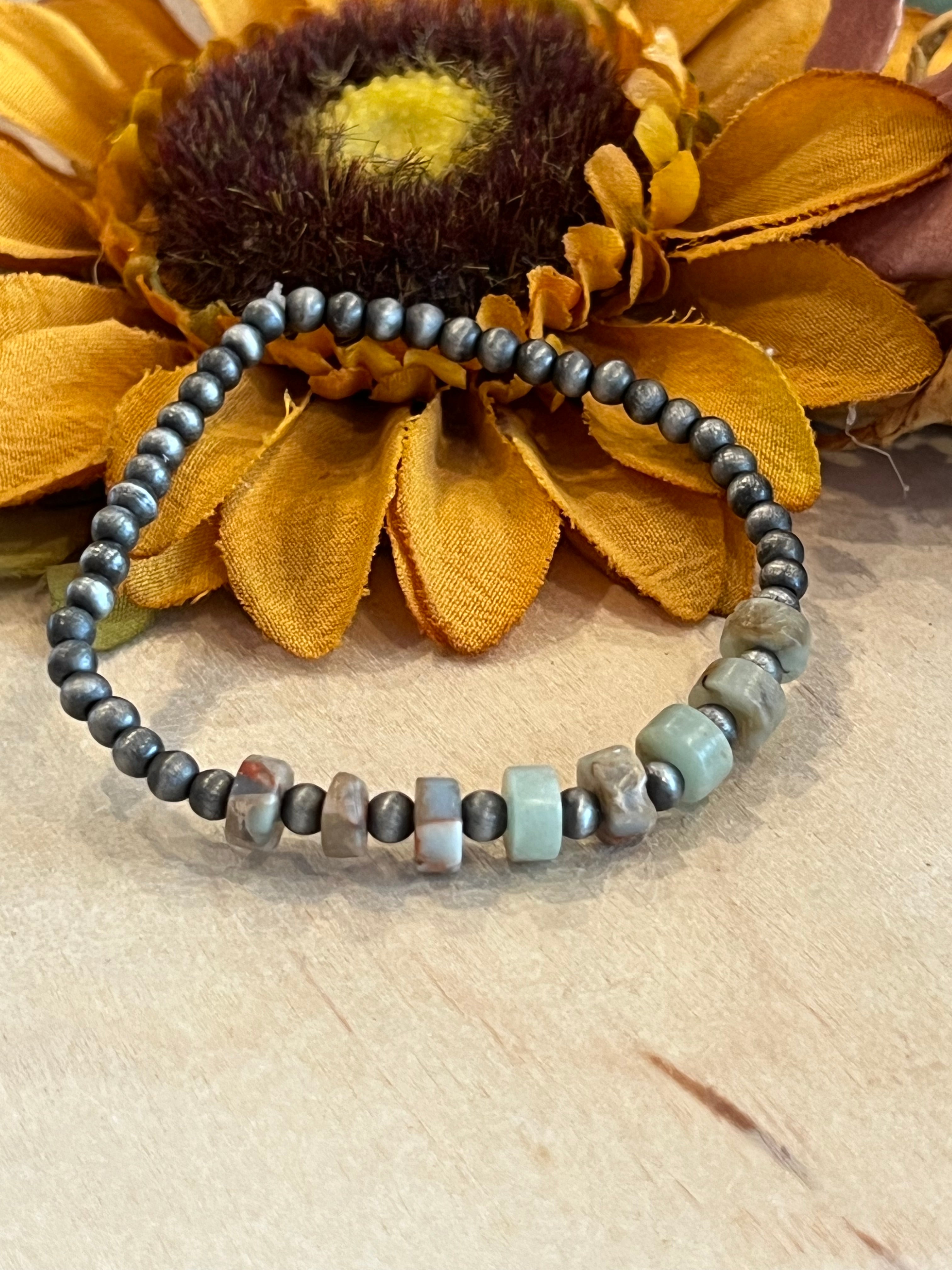 Beaded Stone Bracelet