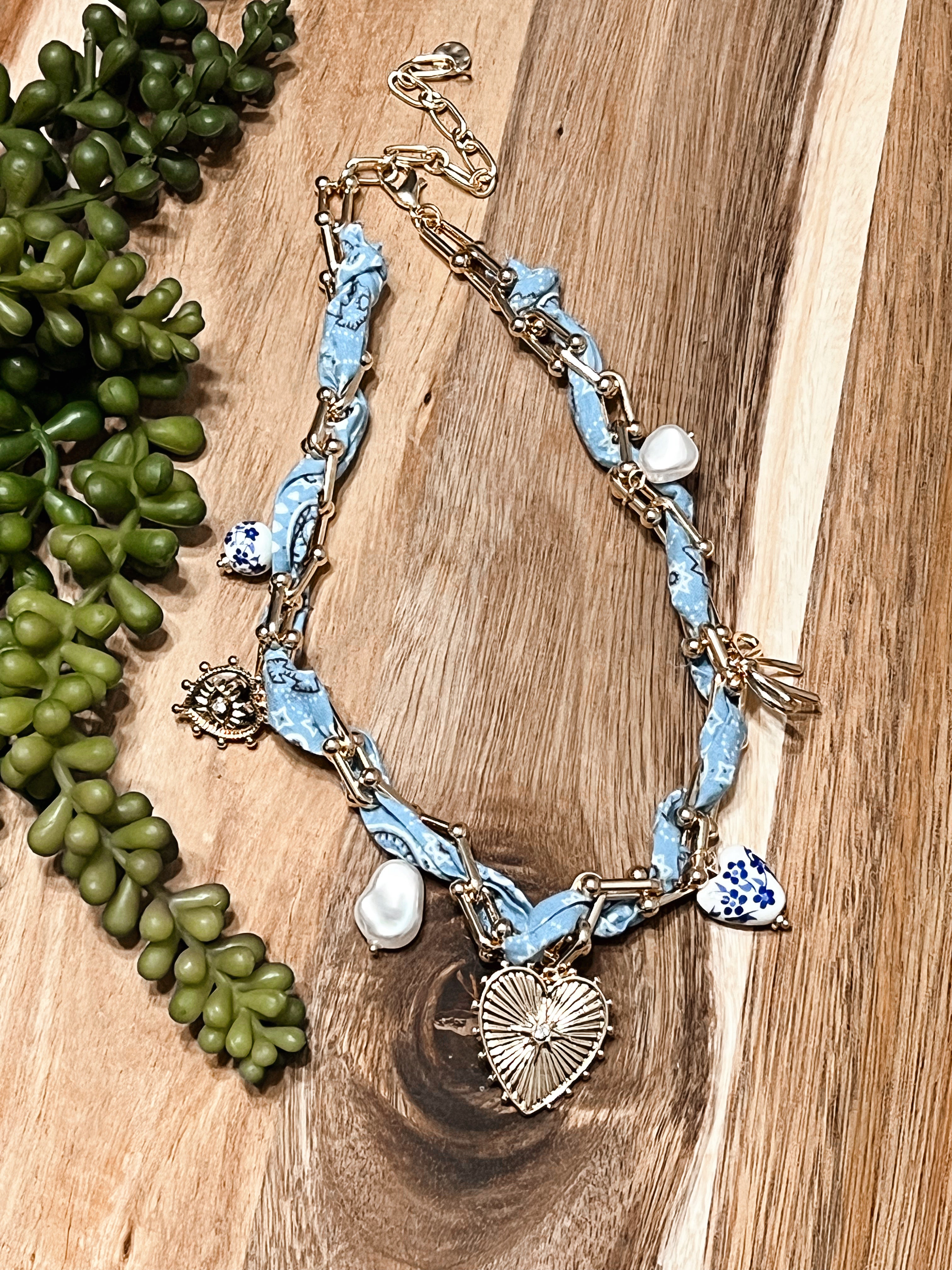 Paisley & Chain Necklace