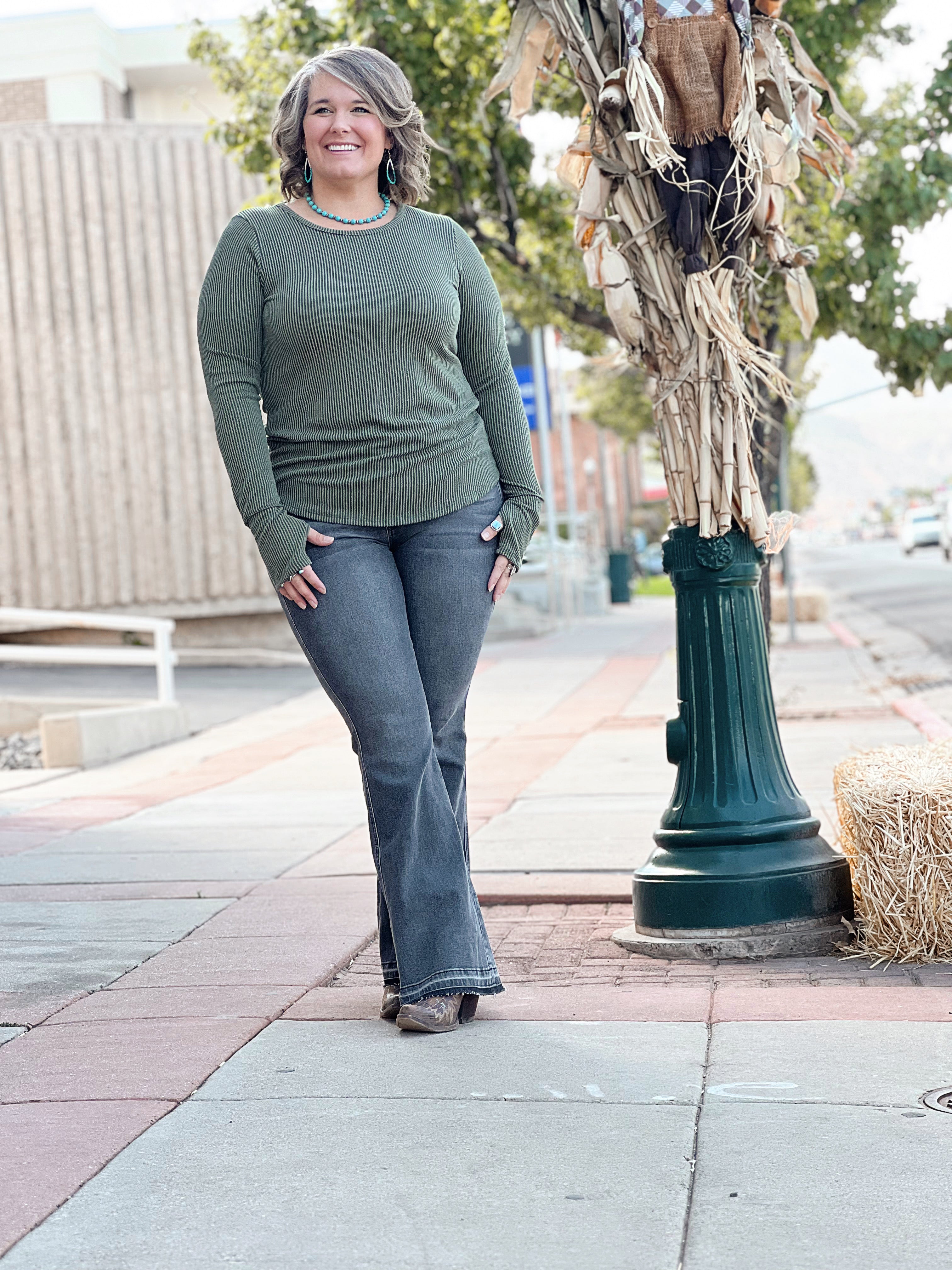 Olive Henley Sweater