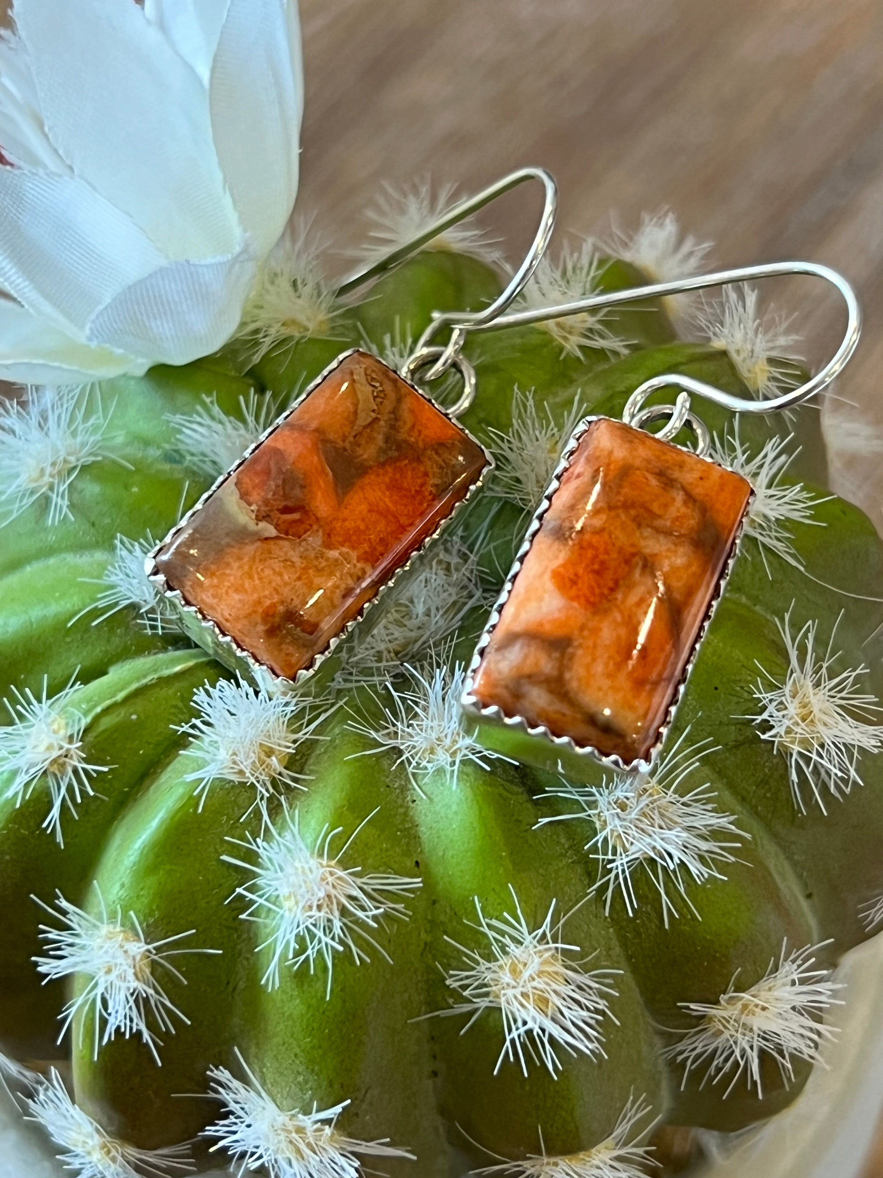 Sunset Spiny Sterling Silver Earrings