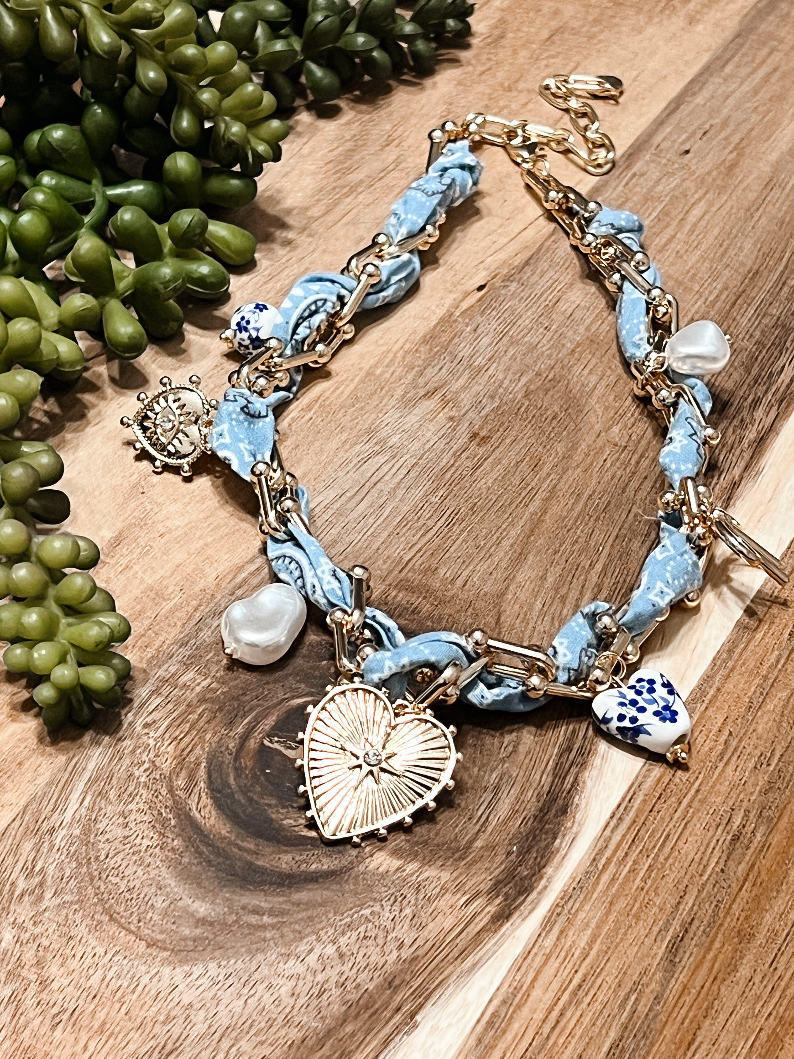 Paisley & Chain Necklace