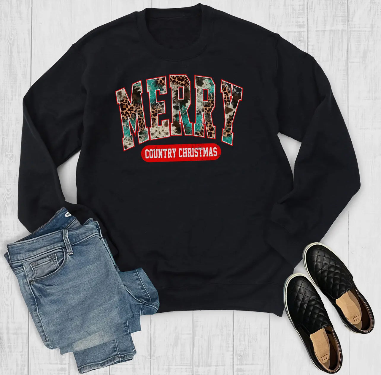 *Preorder* Merry Country Christmas Graphic Sweatshirt