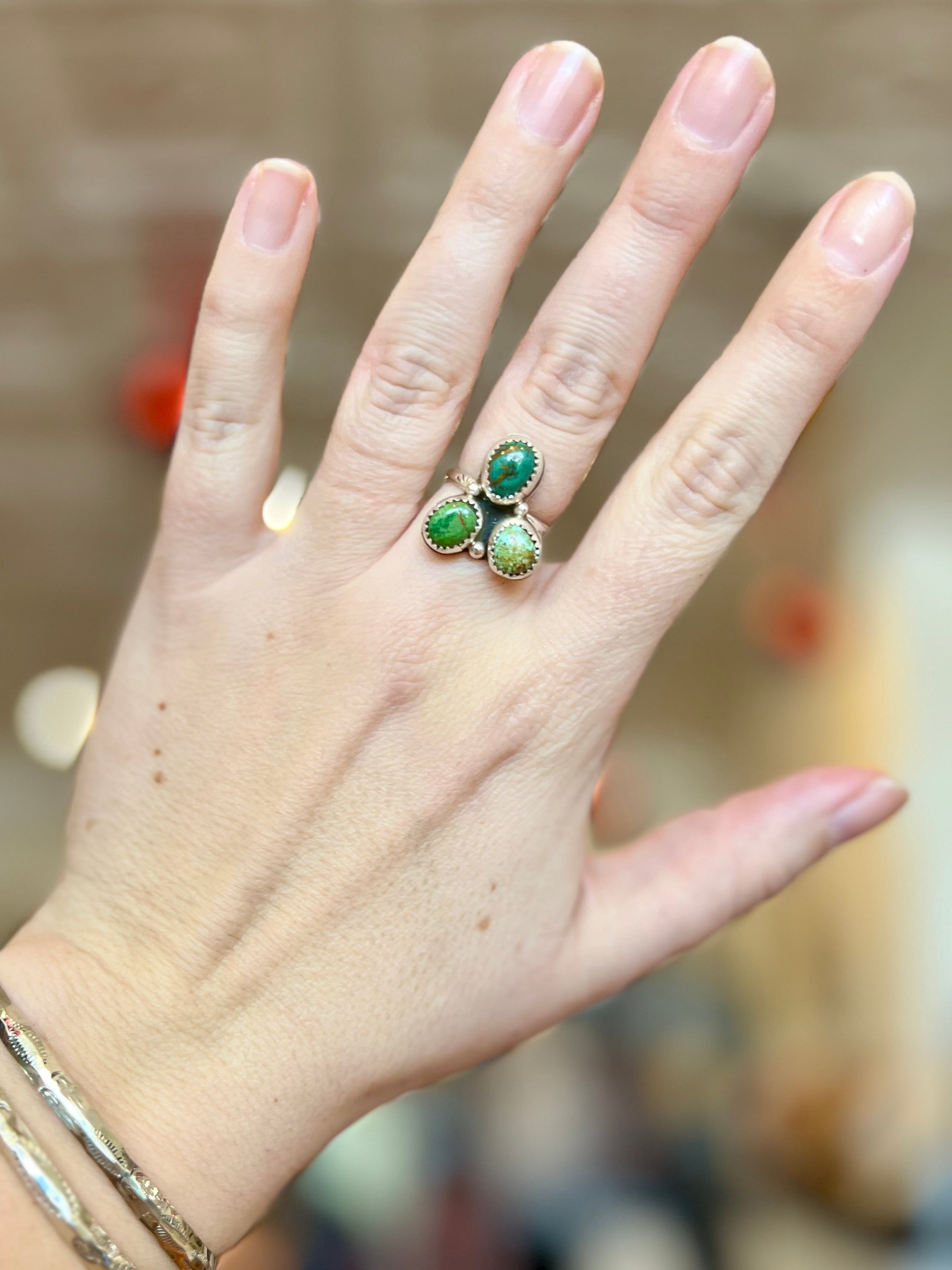 Triplet Turquoise Sterling Silver Ring