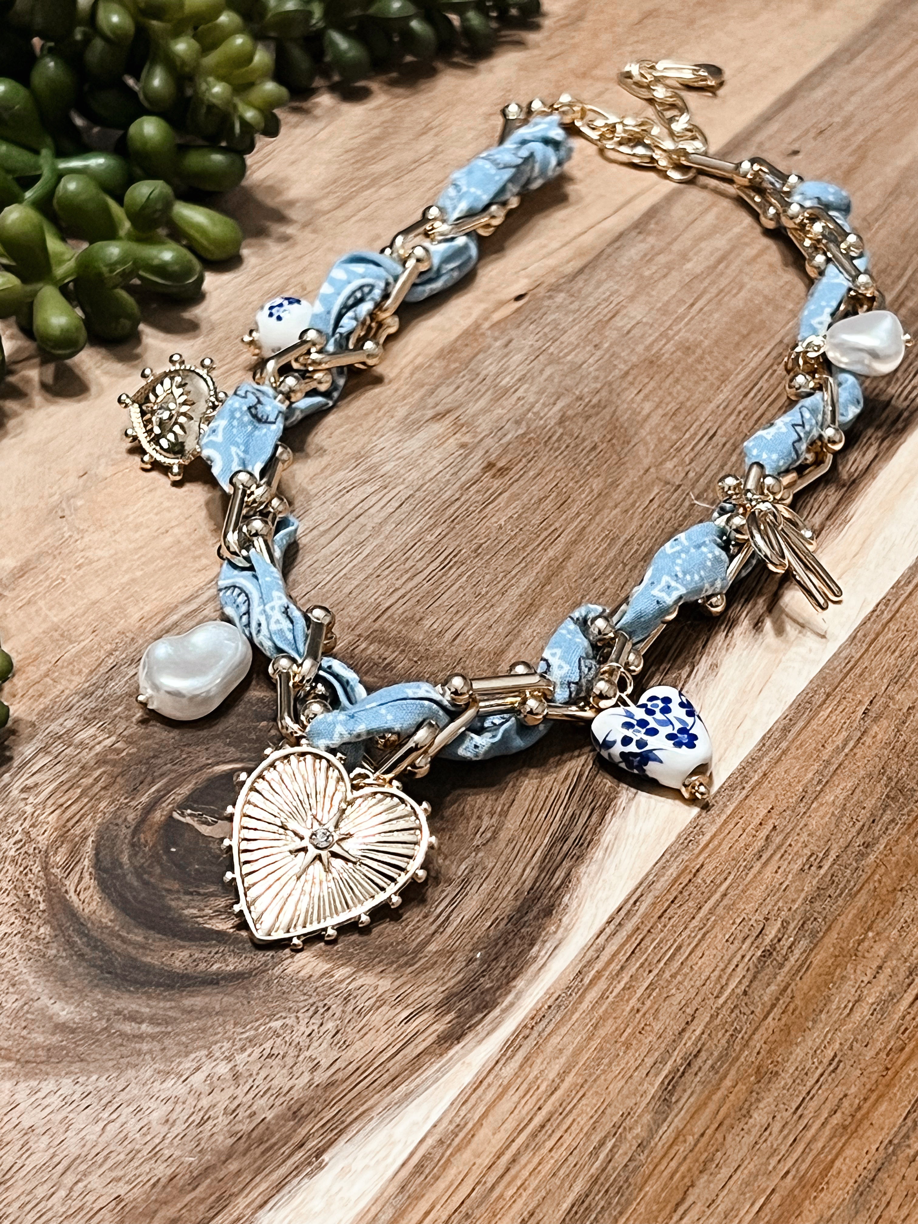 Paisley & Chain Necklace