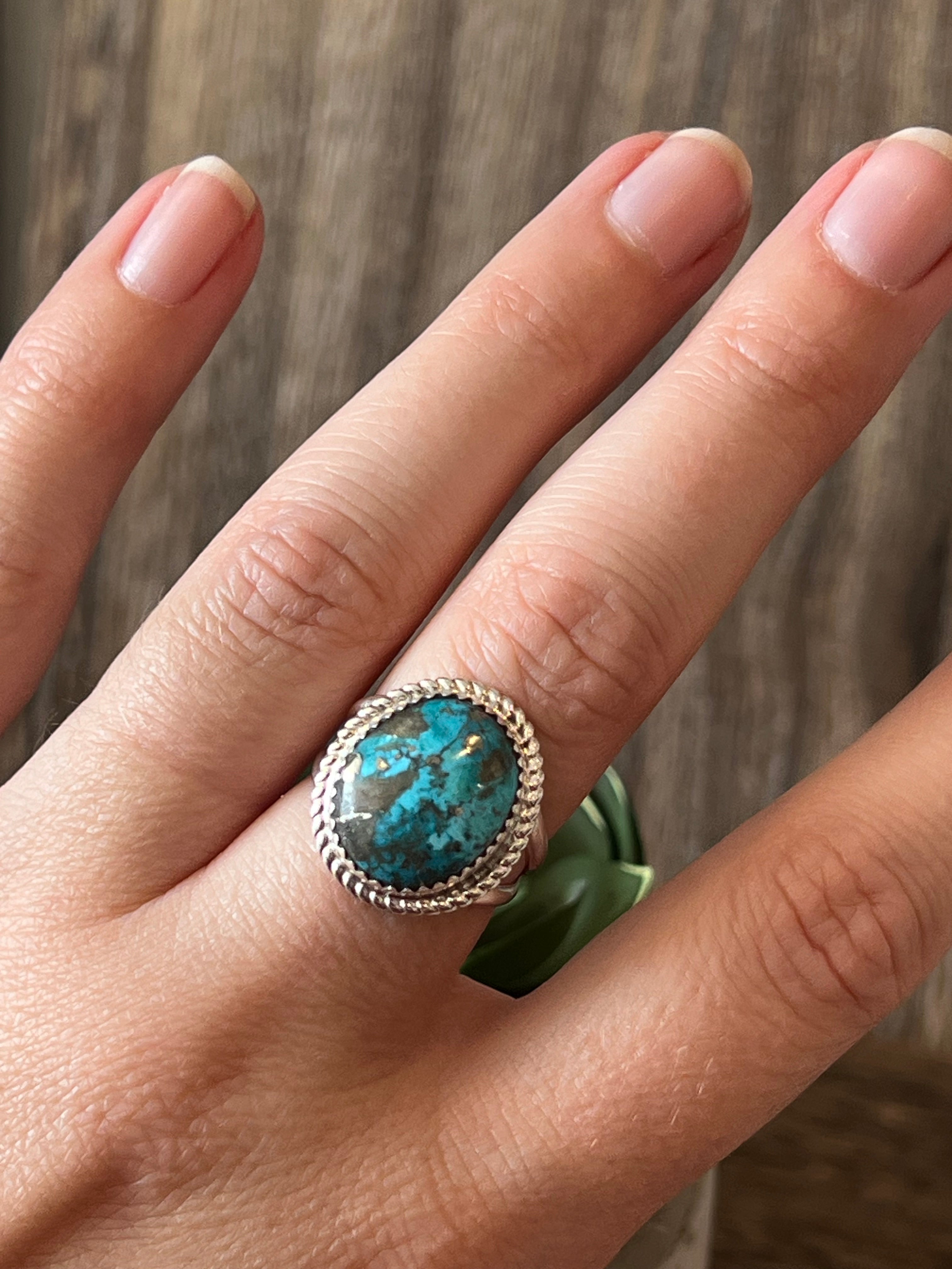 Earthy Turquoise Sterling Silver Ring