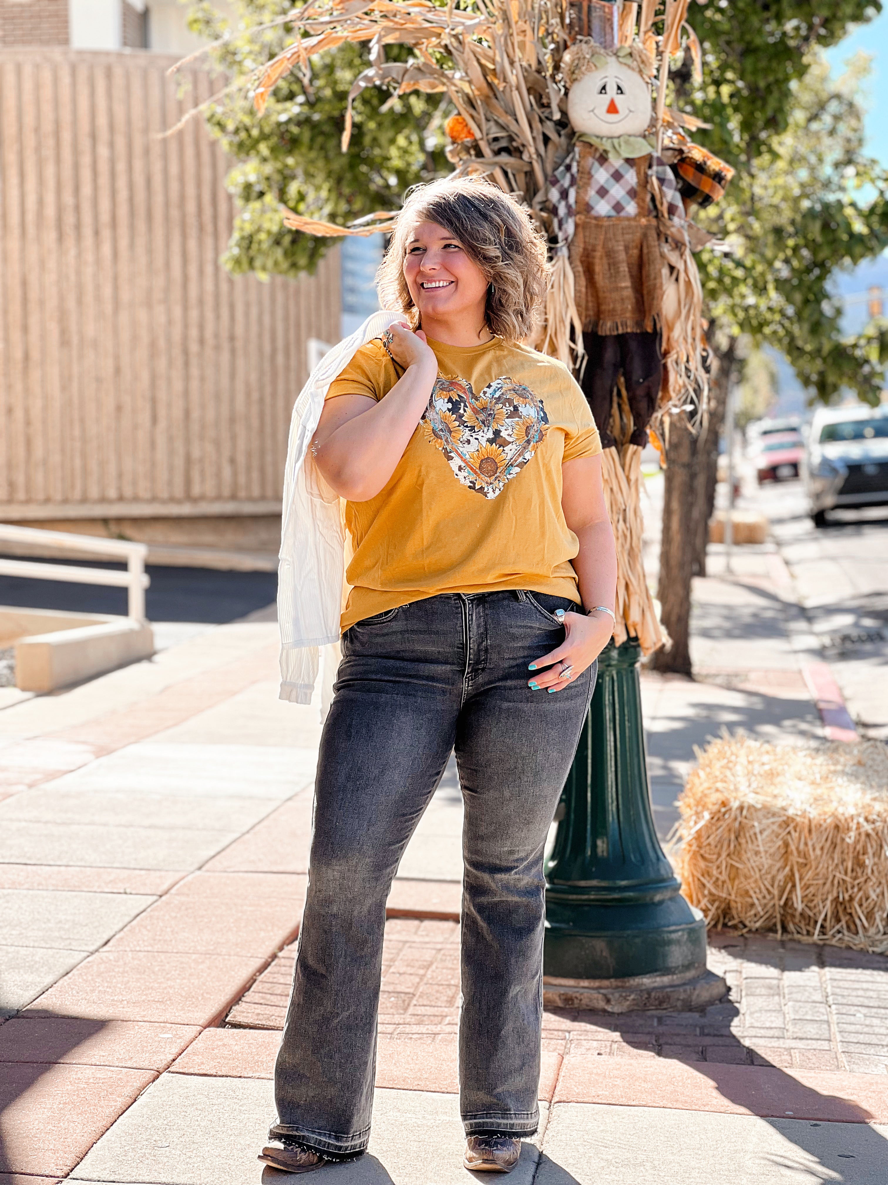 Sunflower Heart Graphic Tee