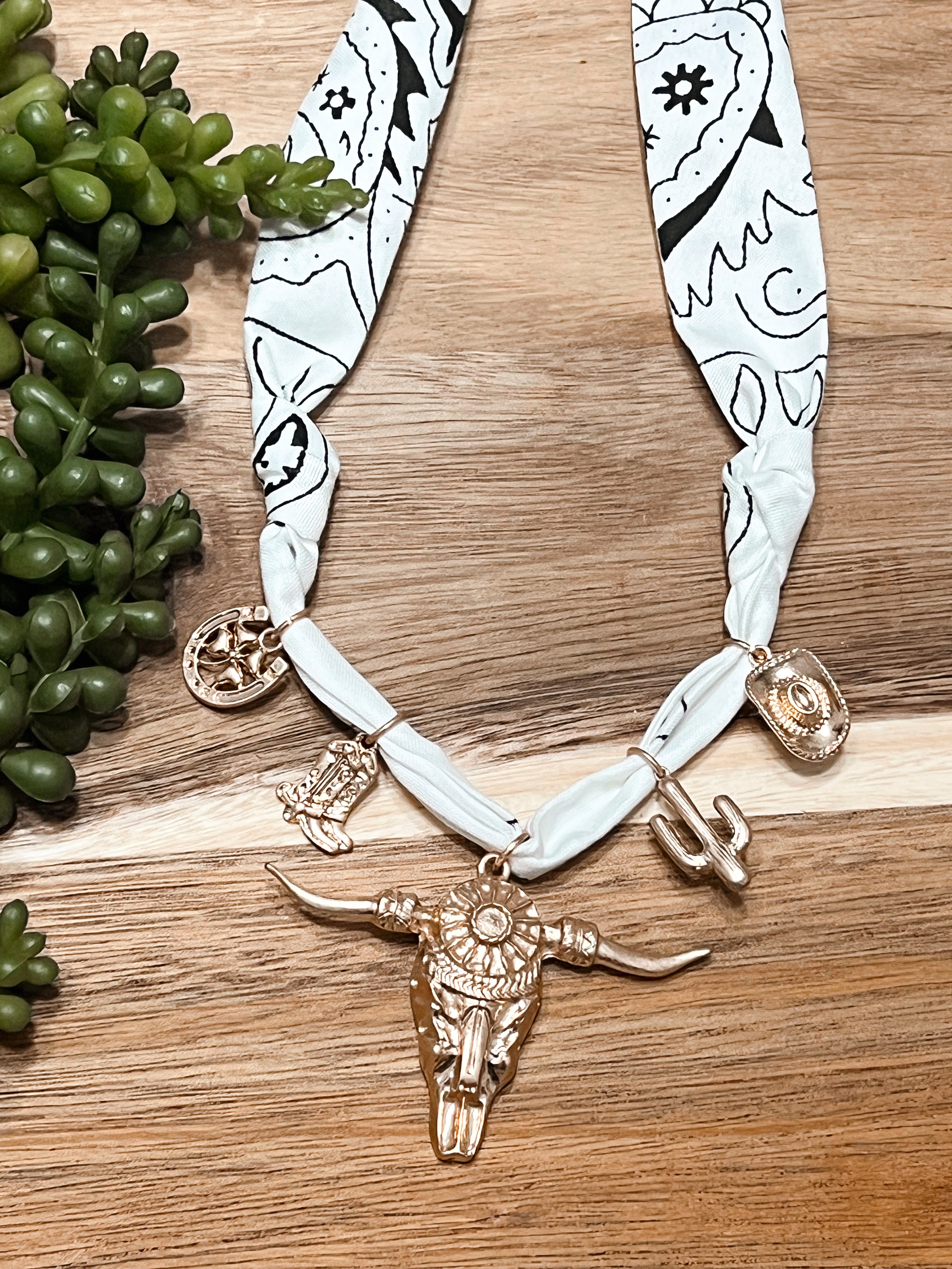 Sweetheart Steer Bandana Necklace