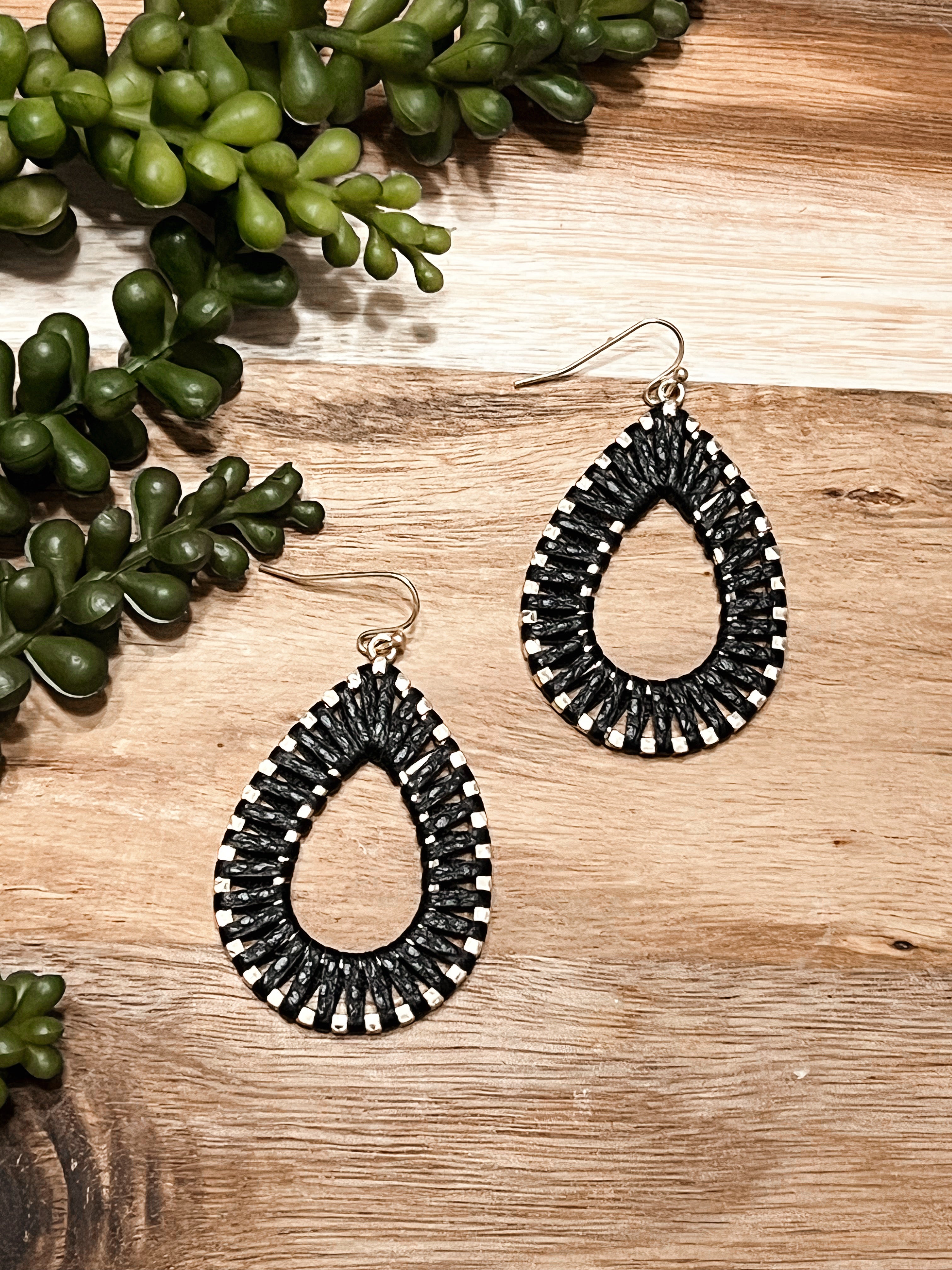 Black Wrap Earrings