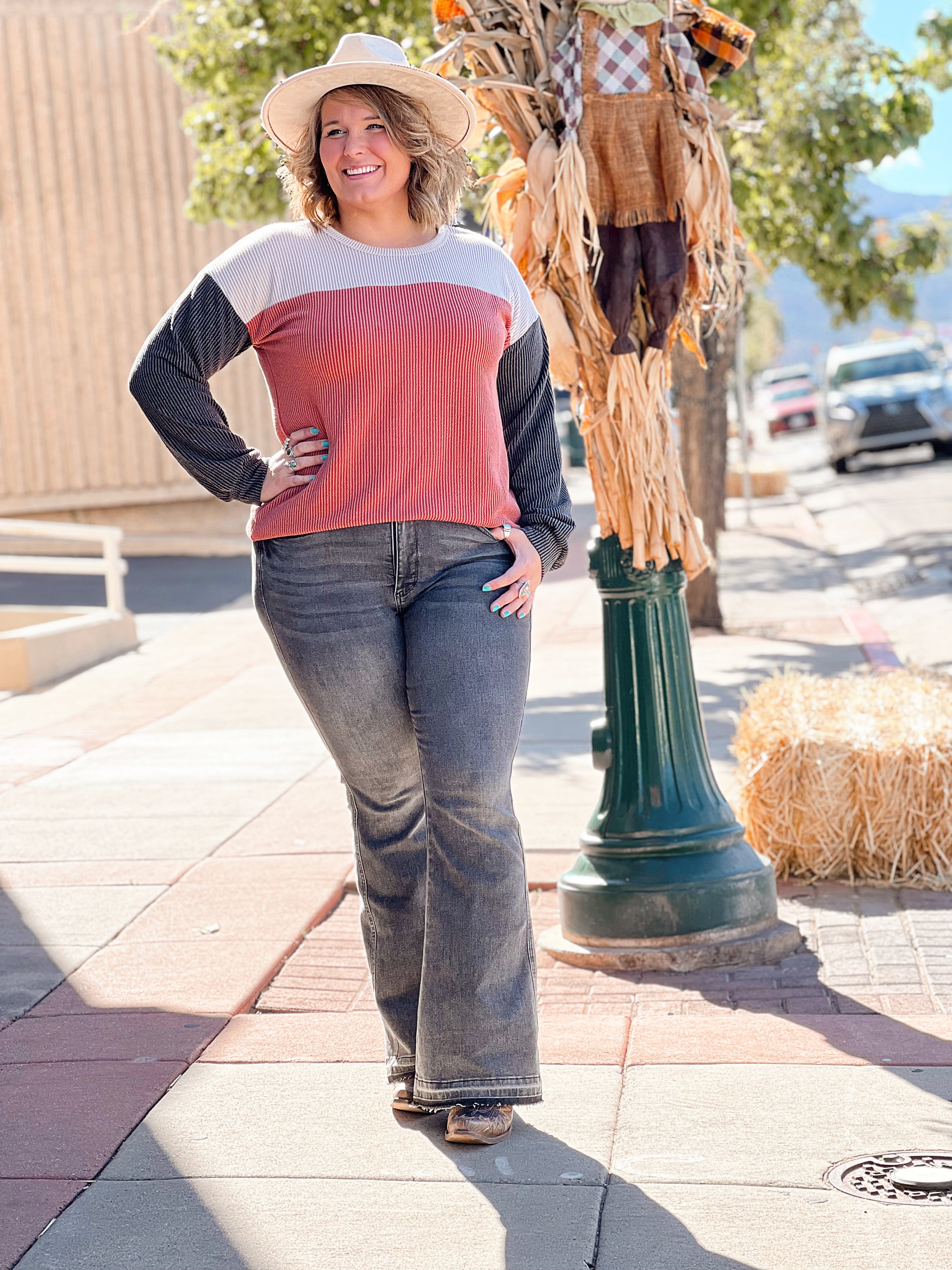 Ridged Block Sweater