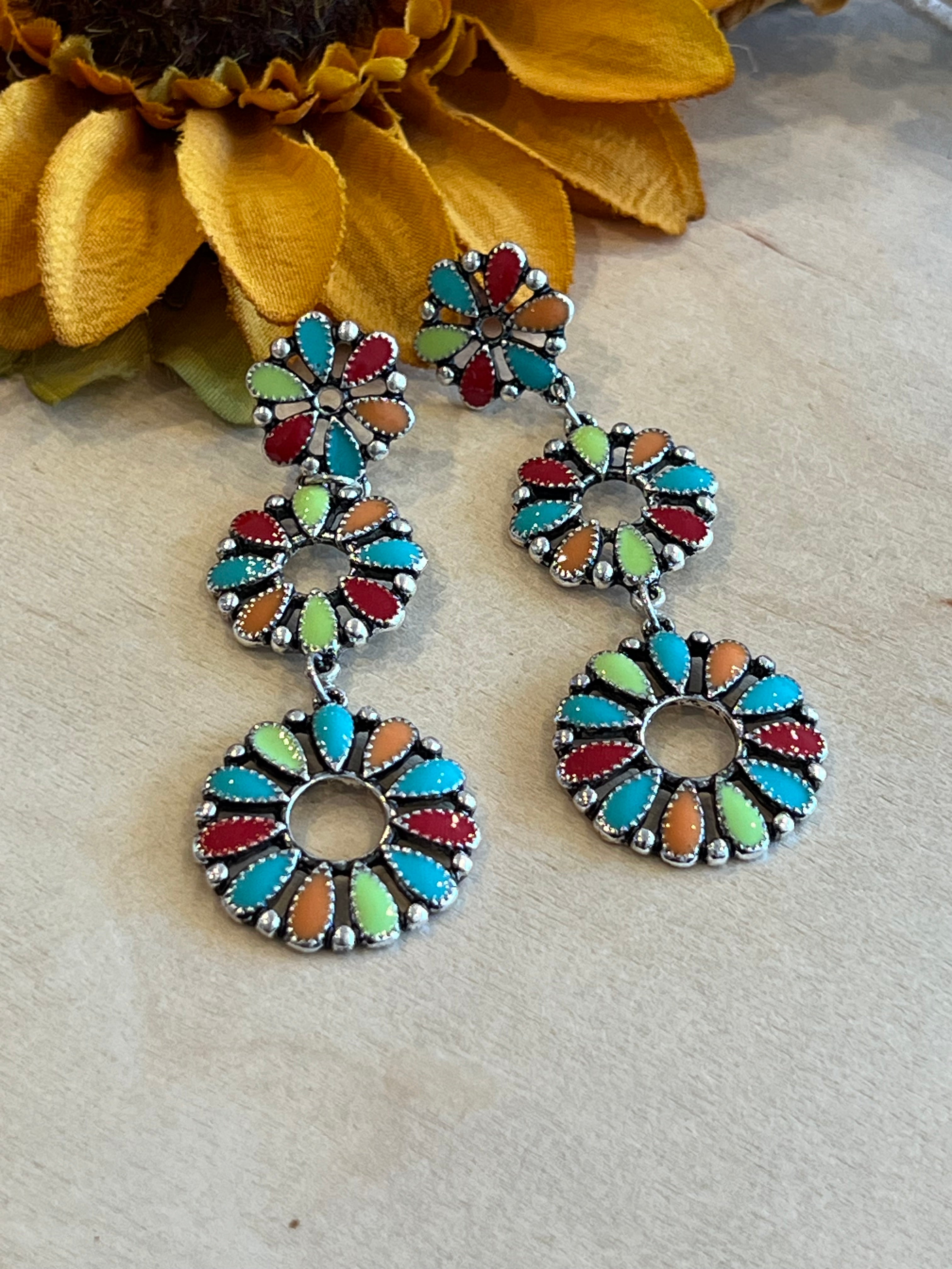 Rainbow Dangle Earrings