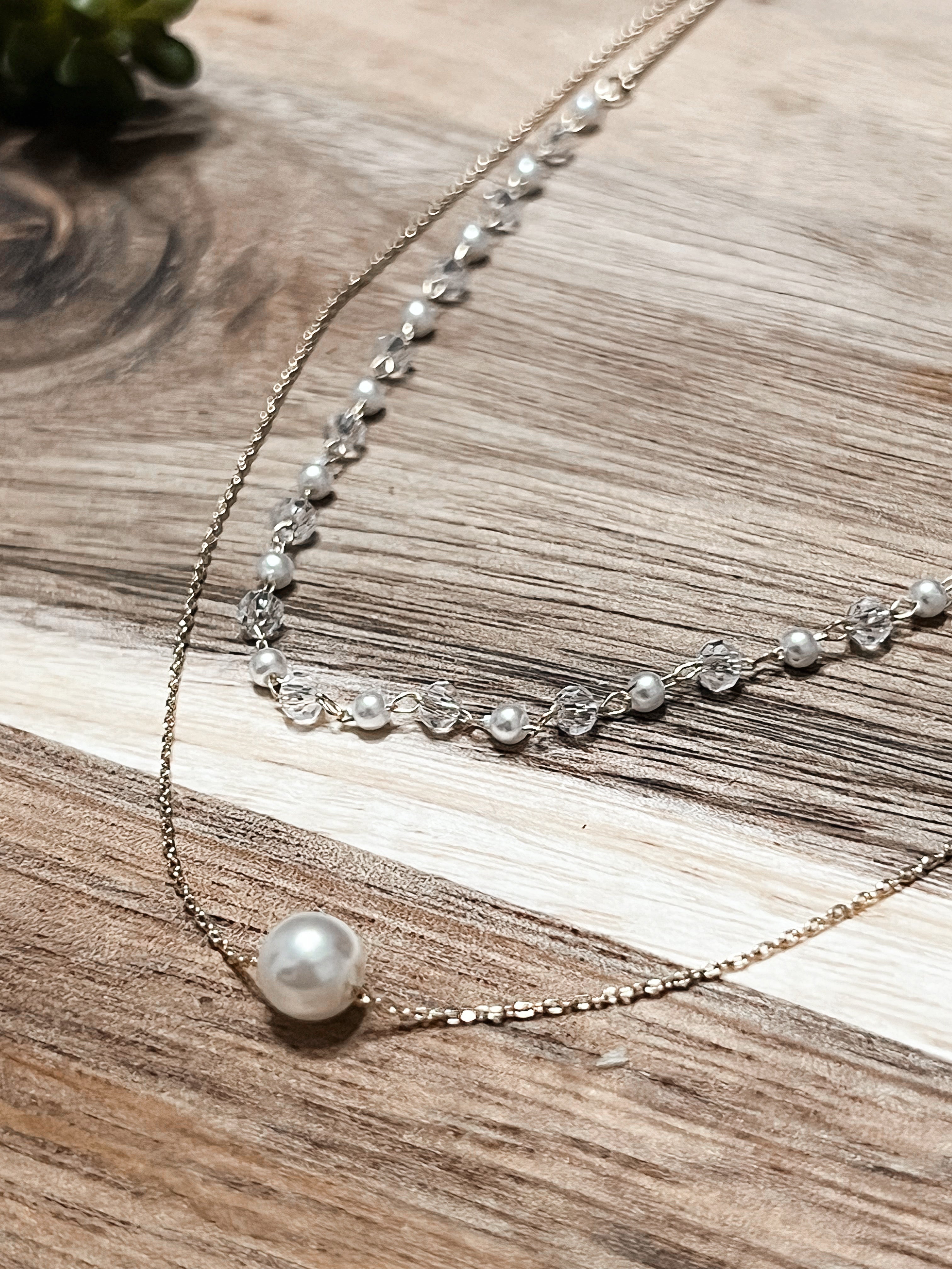 Double Layer Pearl Necklace