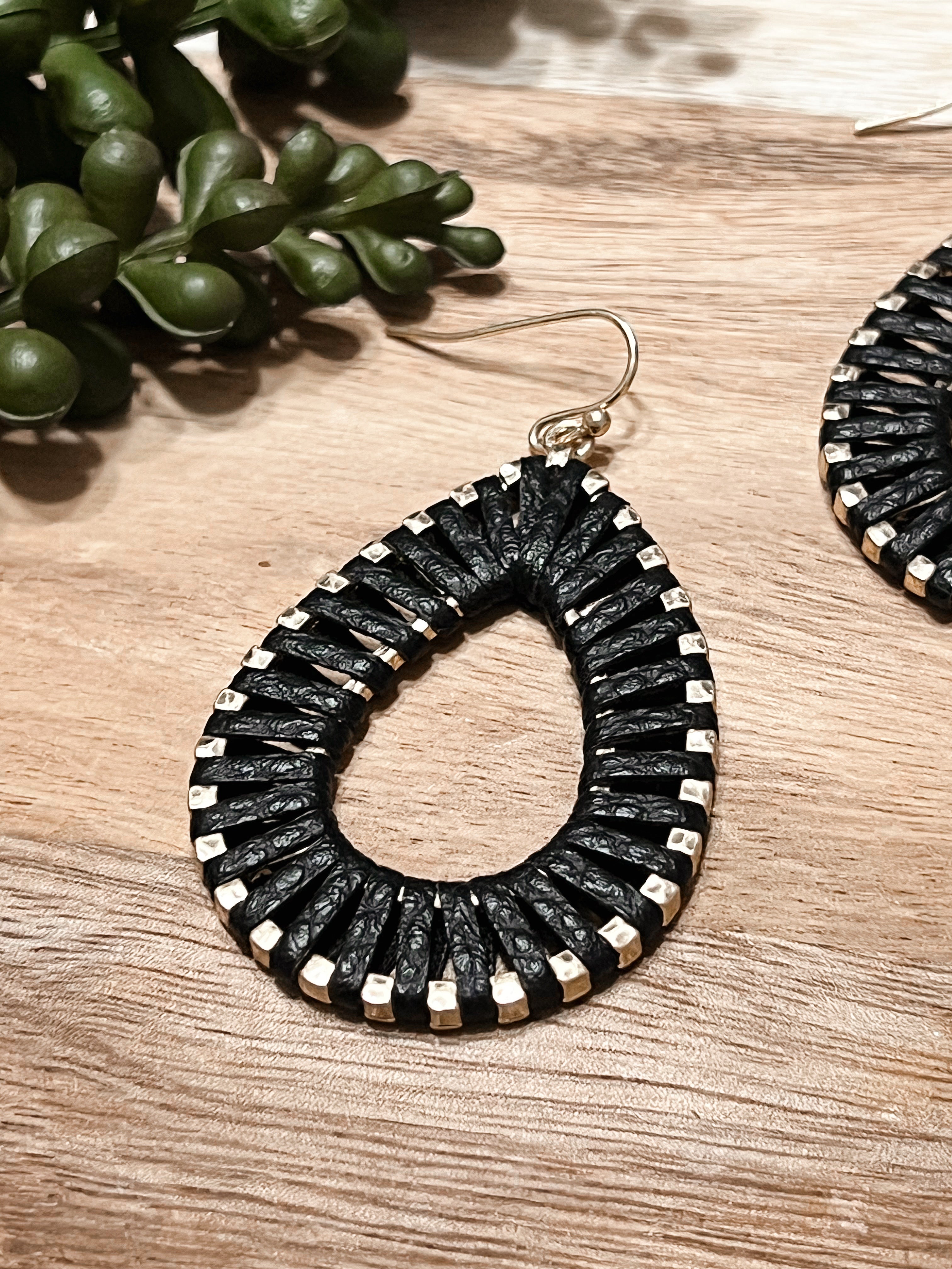 Black Wrap Earrings