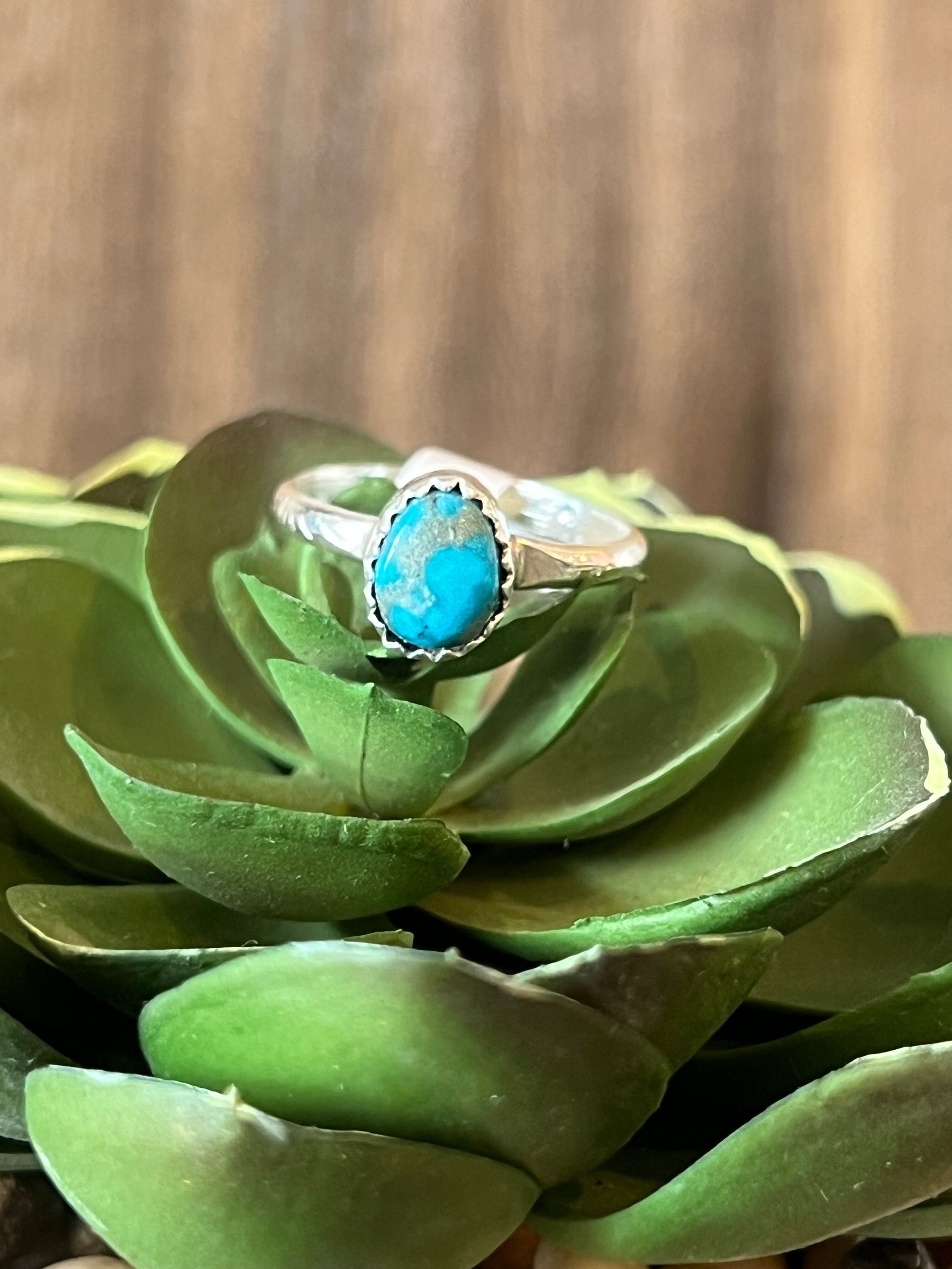 Trendy Turquoise Sterling Silver Ring