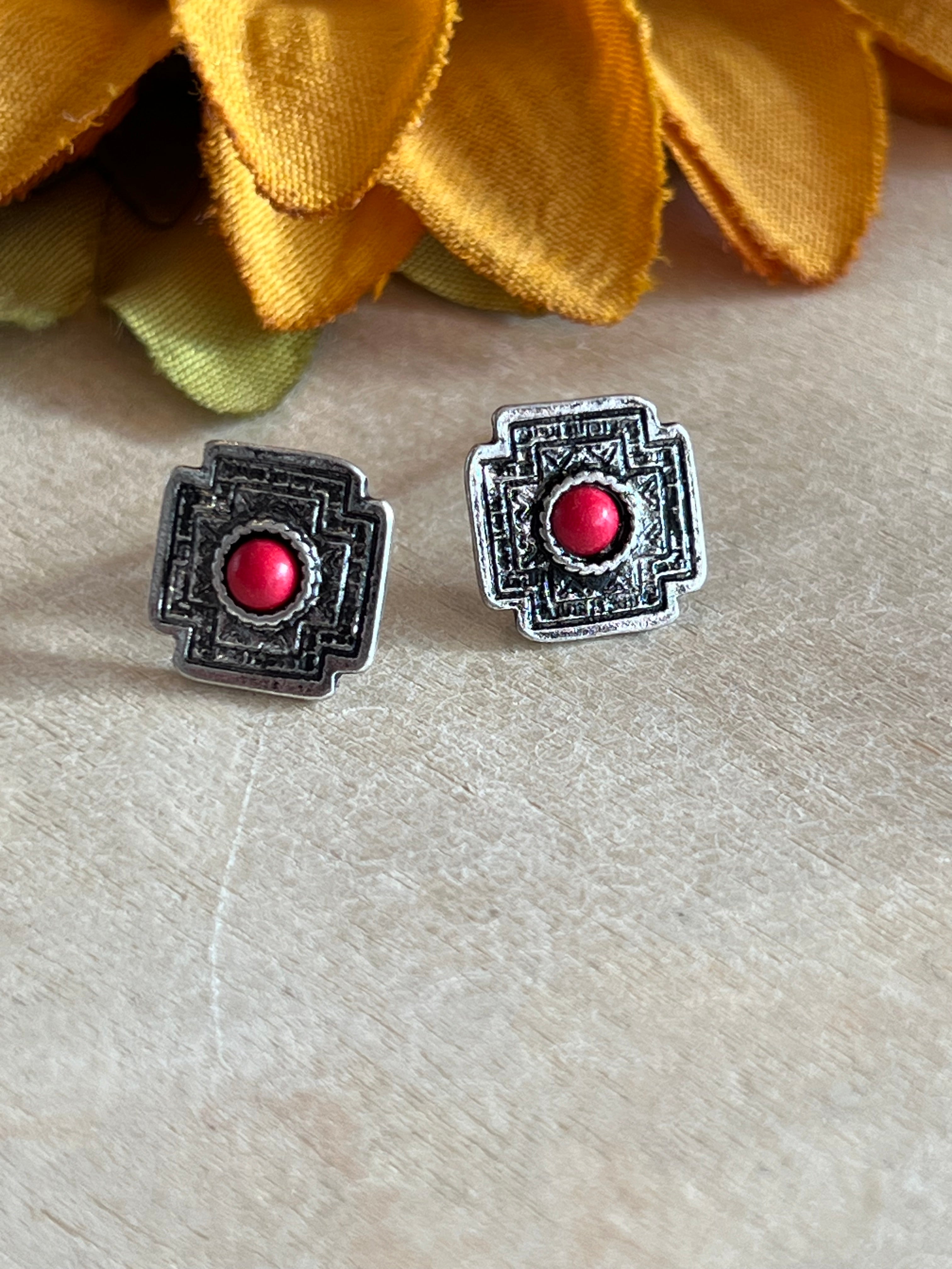 Square Stud Earrings