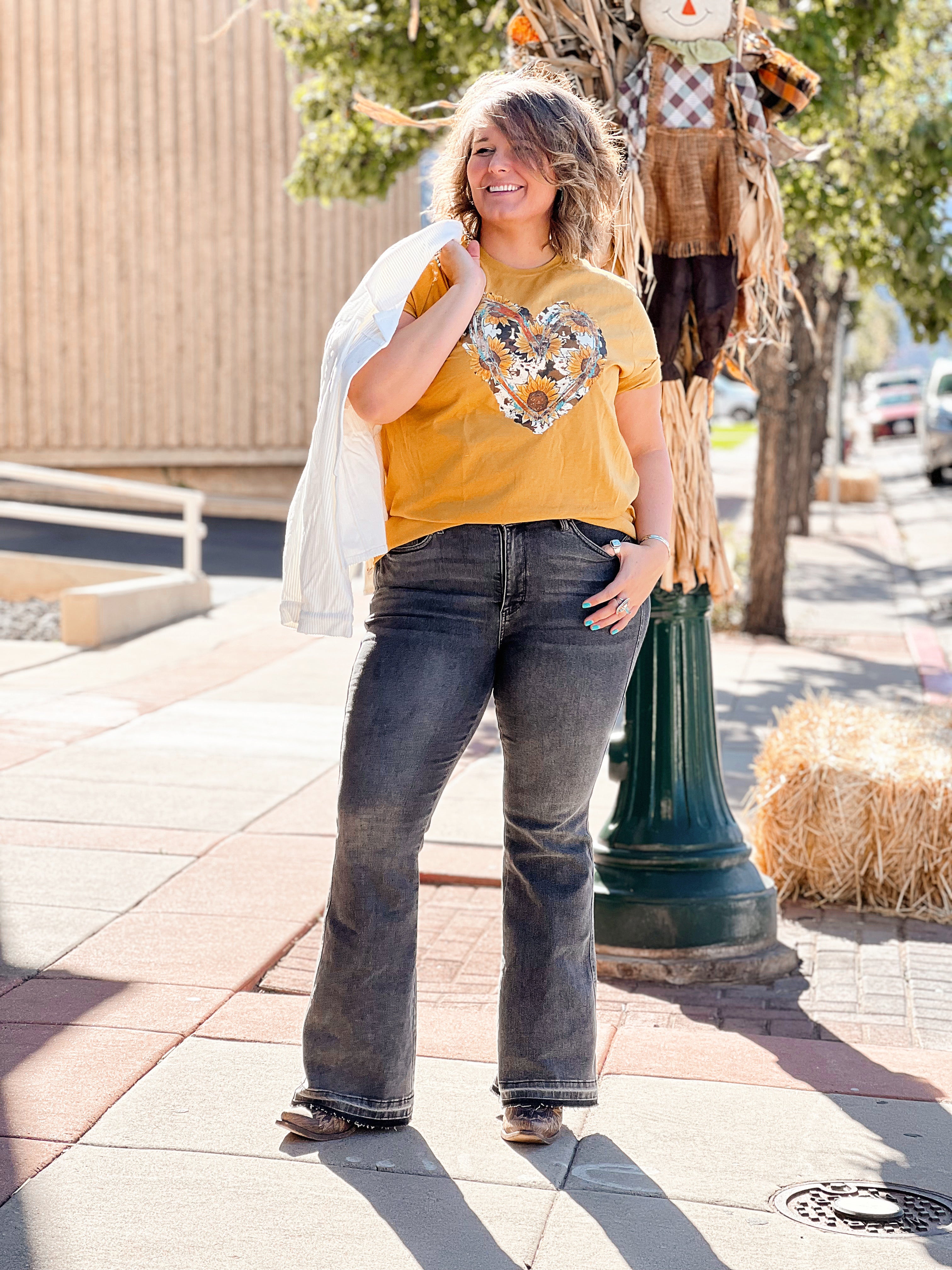 Sunflower Heart Graphic Tee