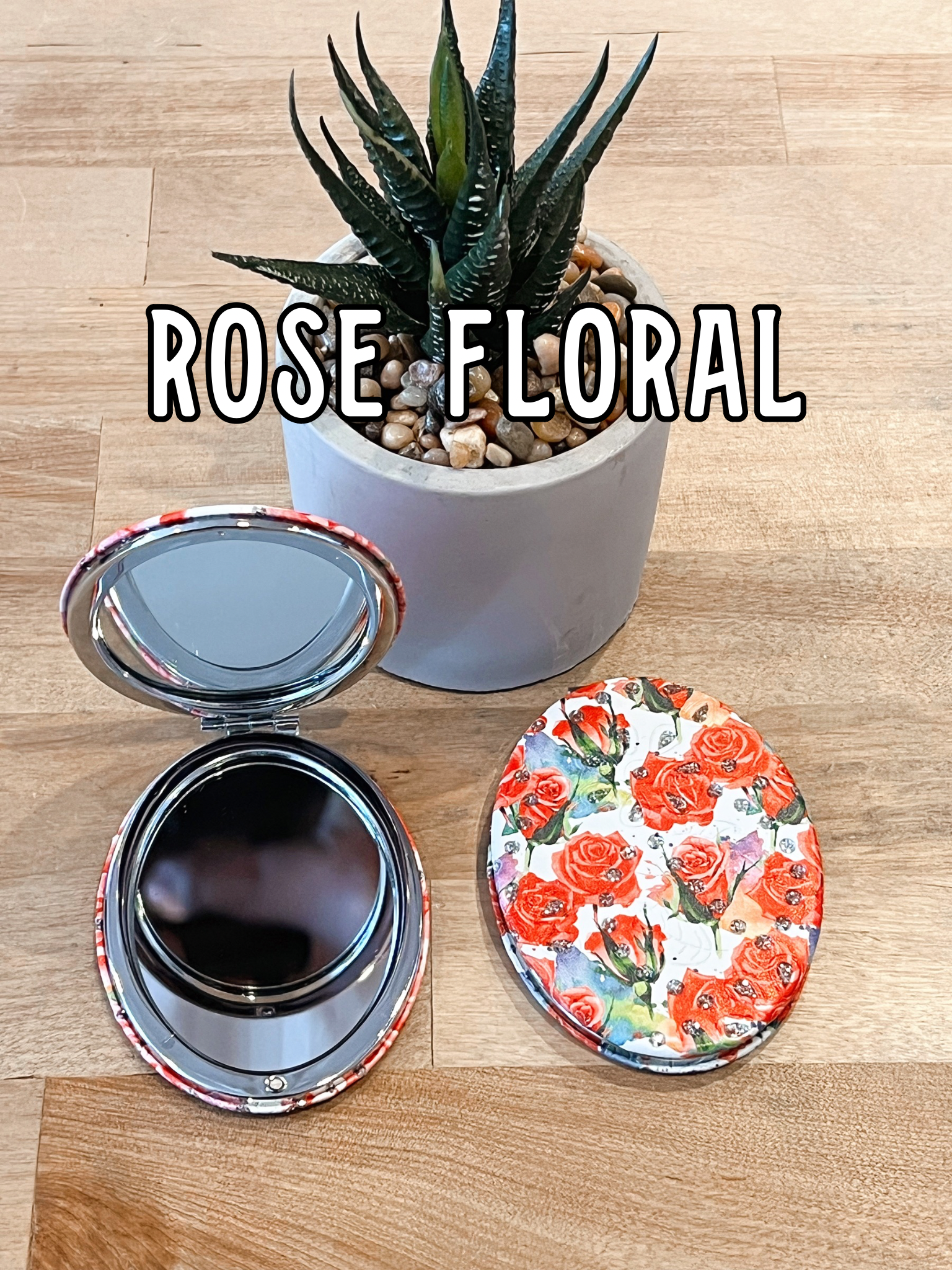 Floral Compact Mirror