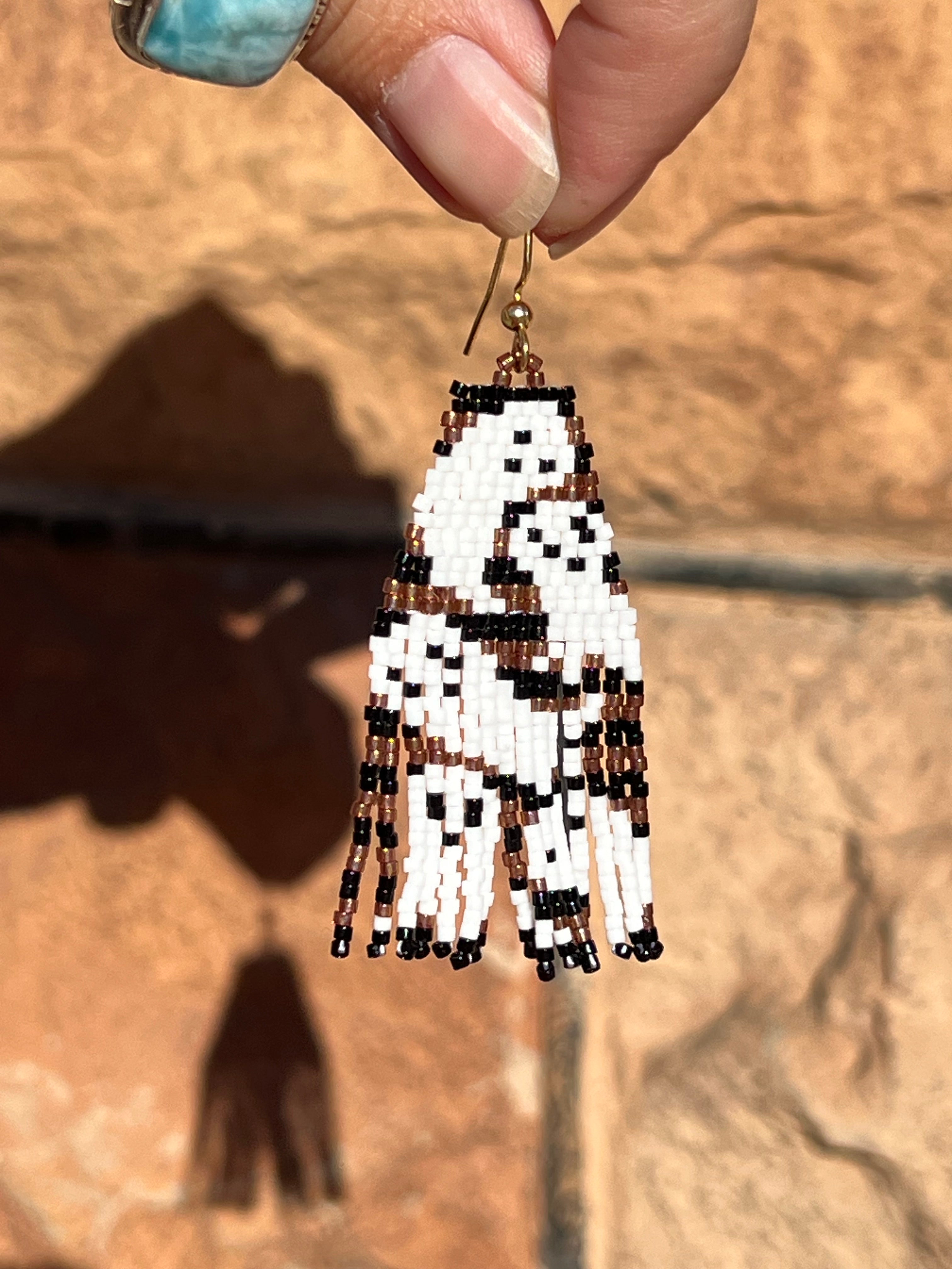 Lets Go Ghouls Handbeaded Earrings