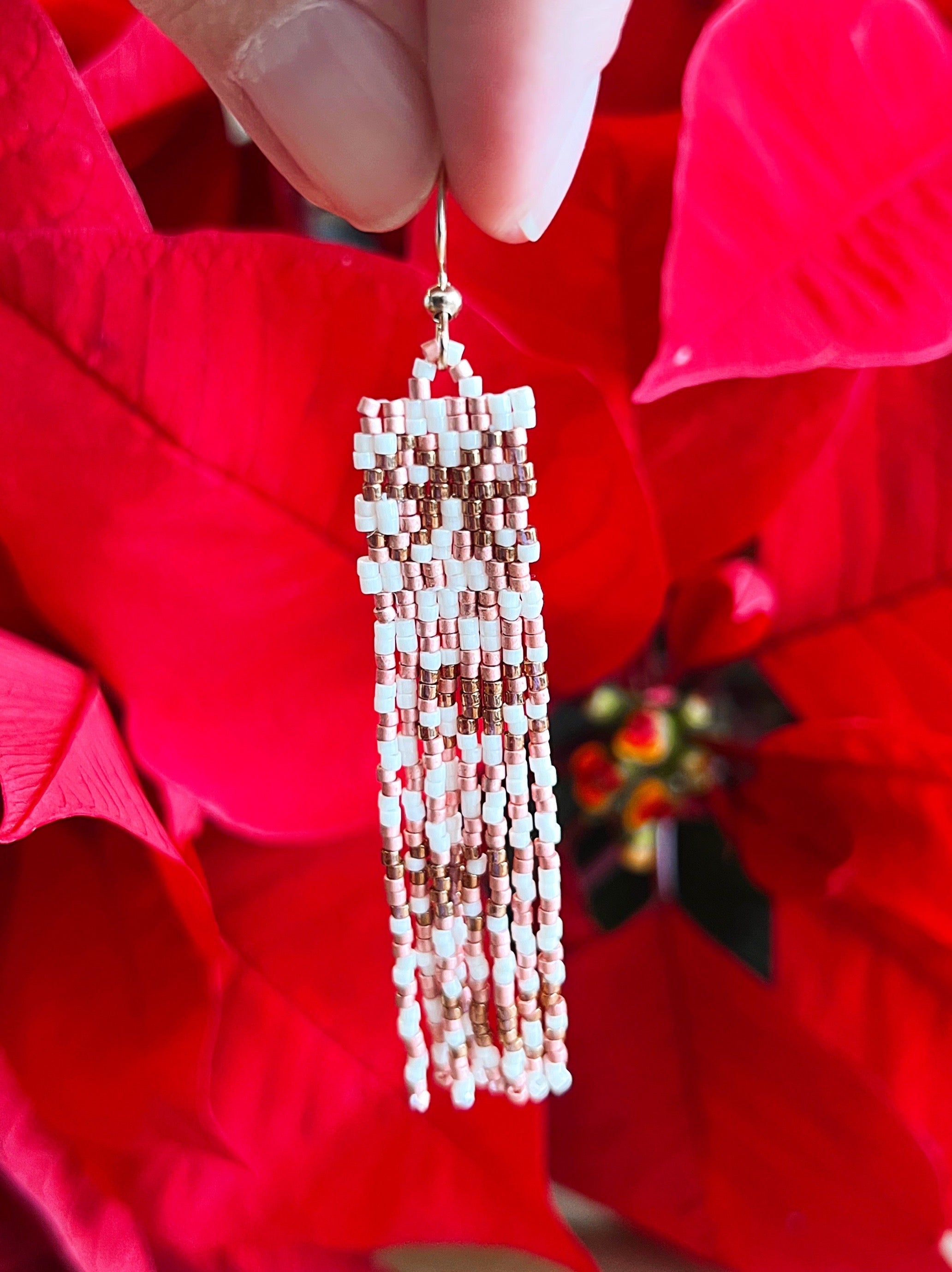 Big Bow Energy Handbeaded Earrings