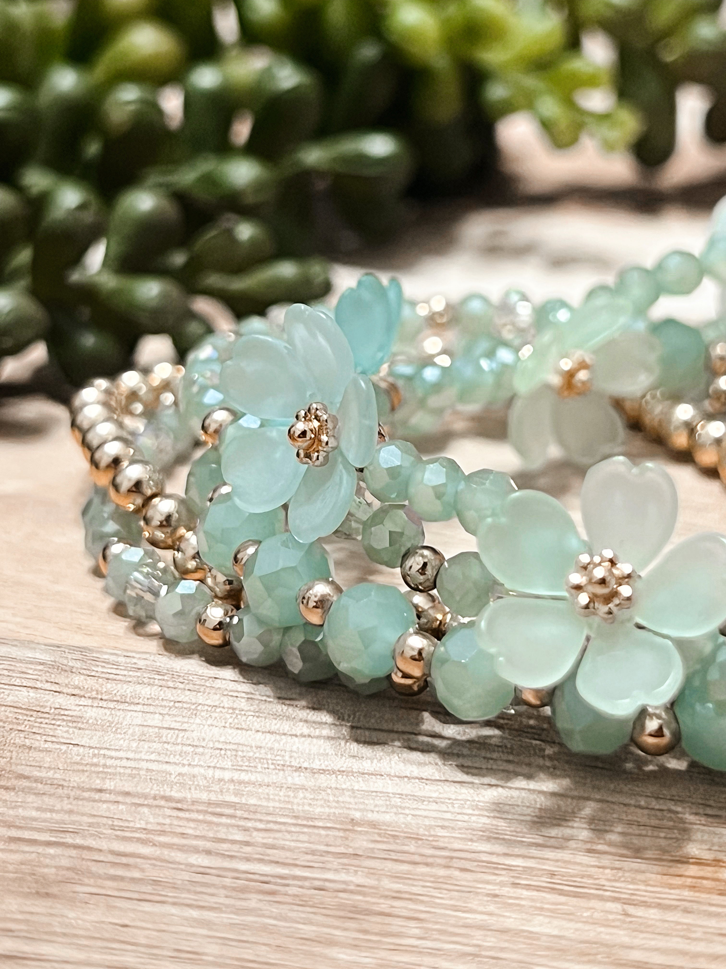 Flower Power Stretch Bracelet Set