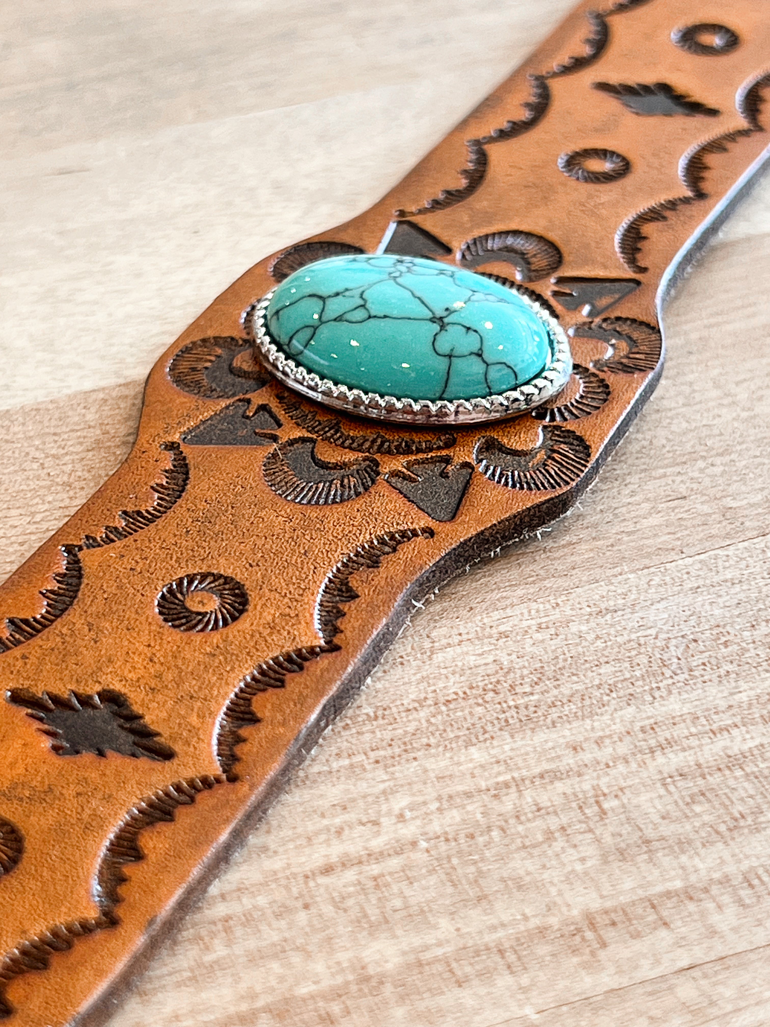 Bohemian Leather Cuff Bracelet