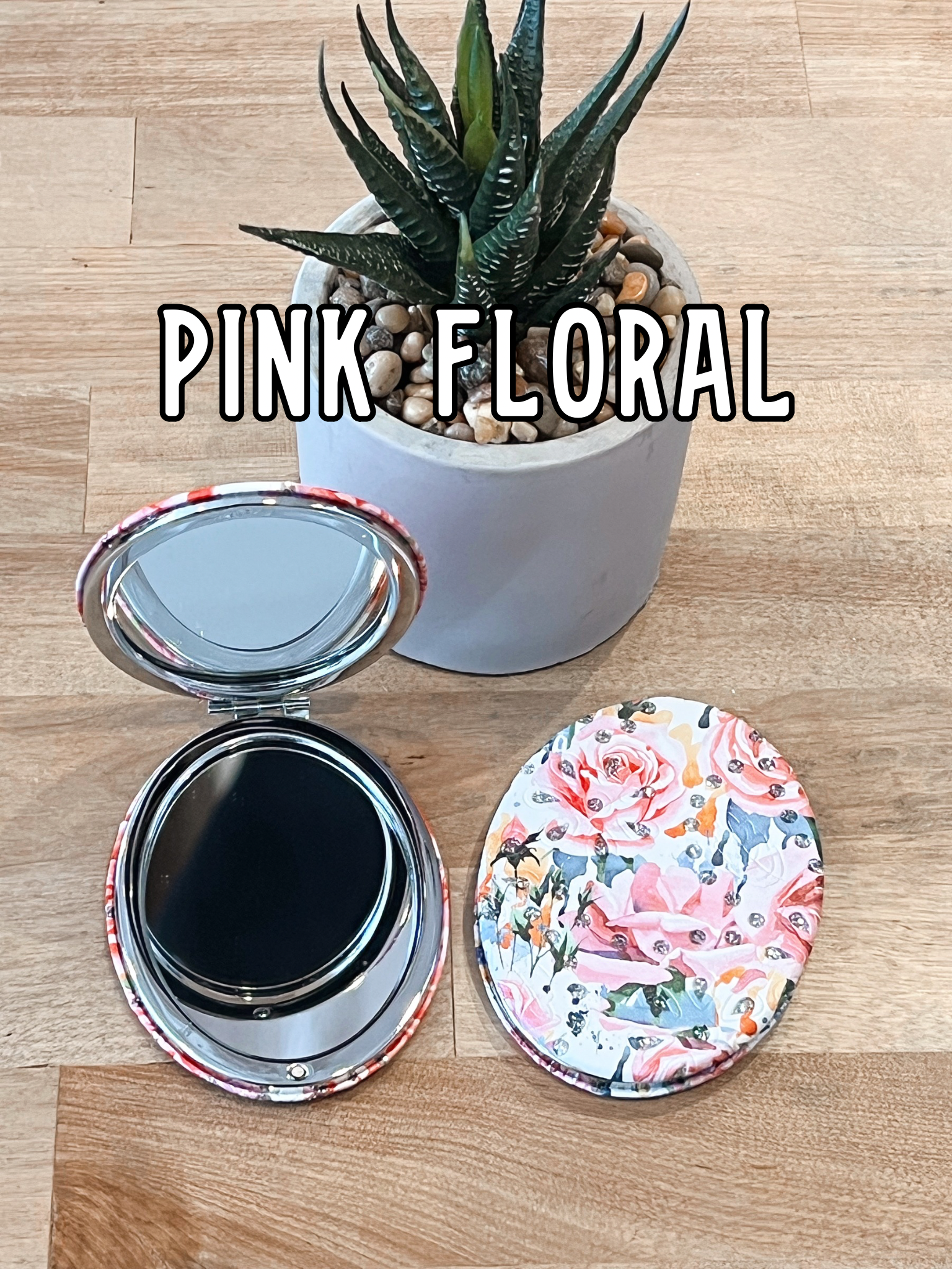 Floral Compact Mirror