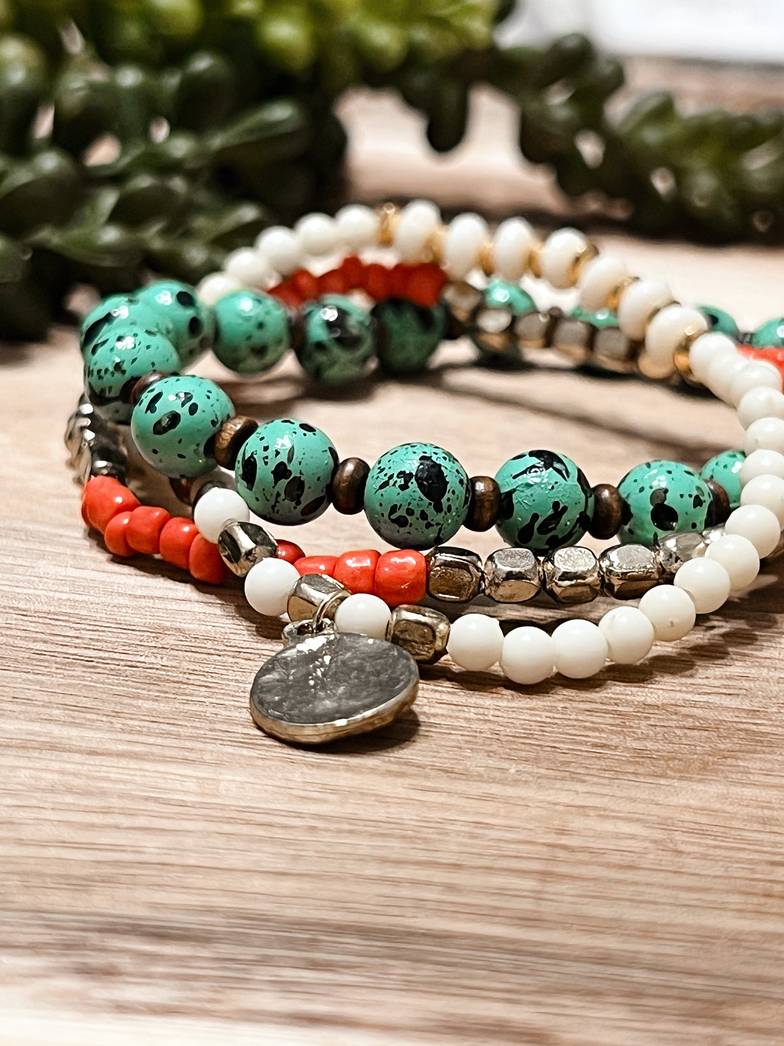 Coastal Sunrise Stretch Bracelet Set