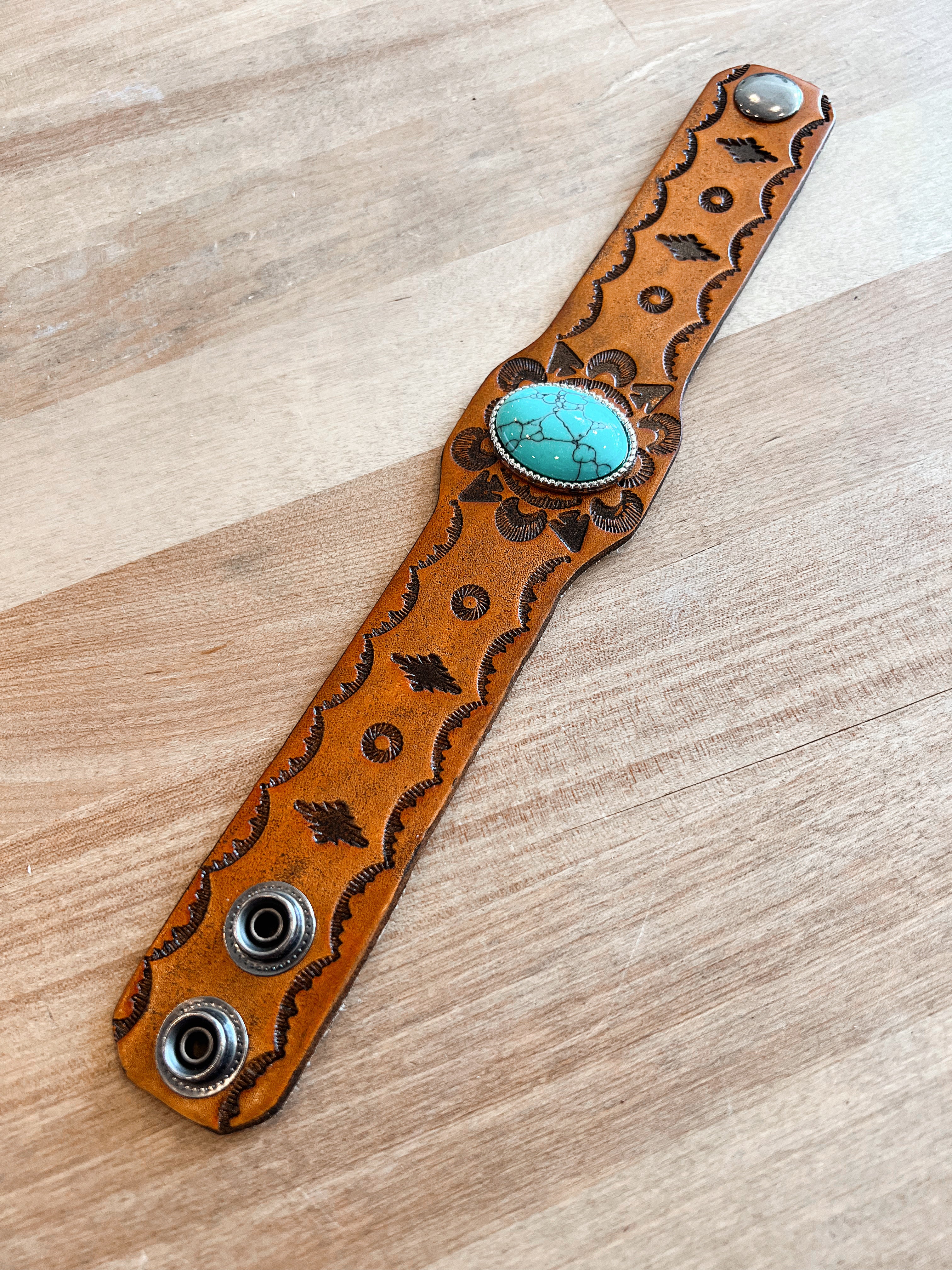 Bohemian Leather Cuff Bracelet