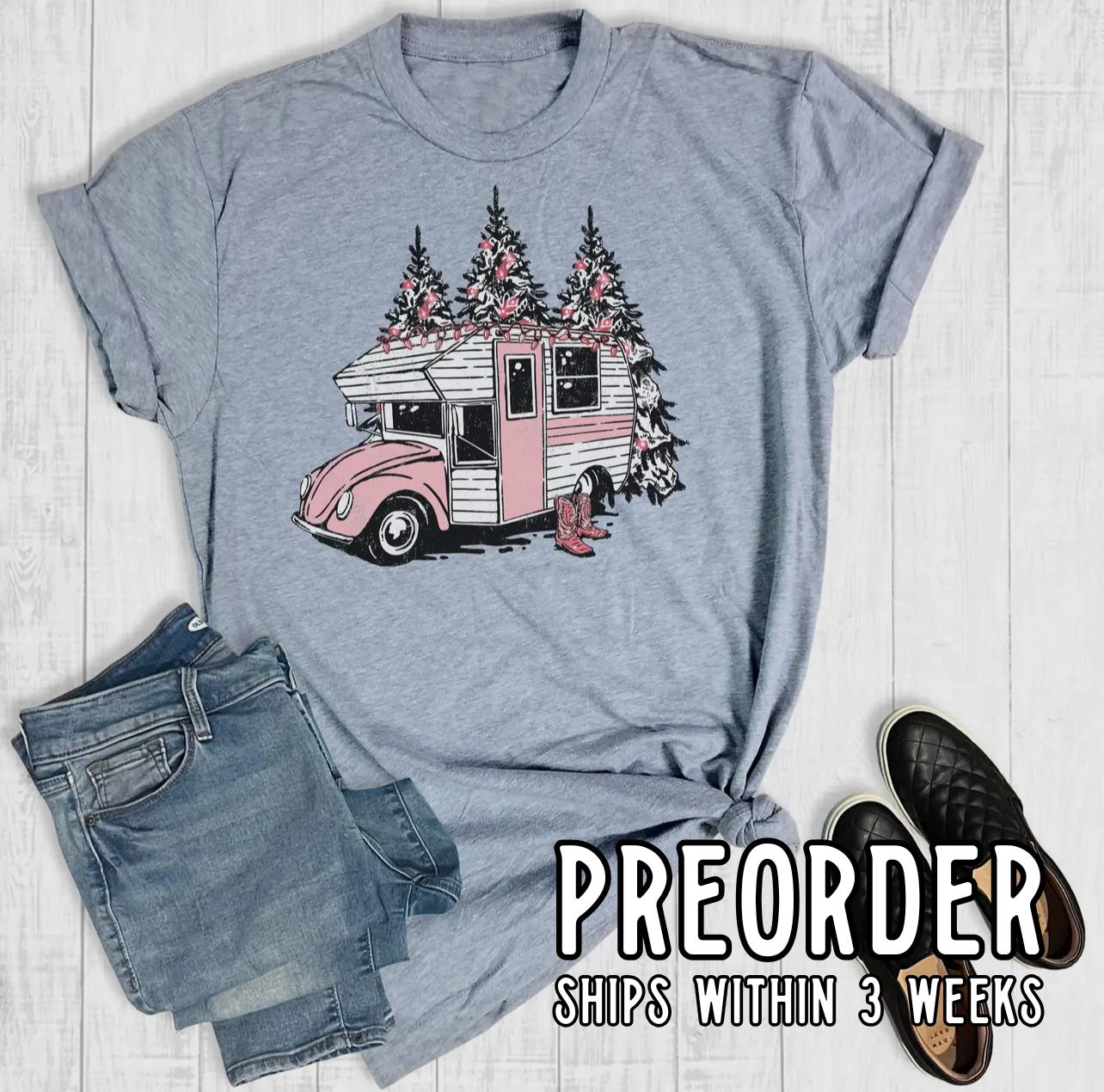 *Preorder* Happy Camper Christmas Graphic Tee