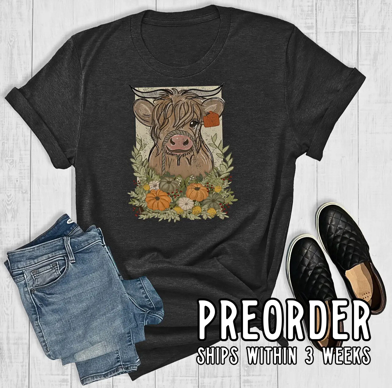 *Preorder* Fall Highland Cow Graphic Tee