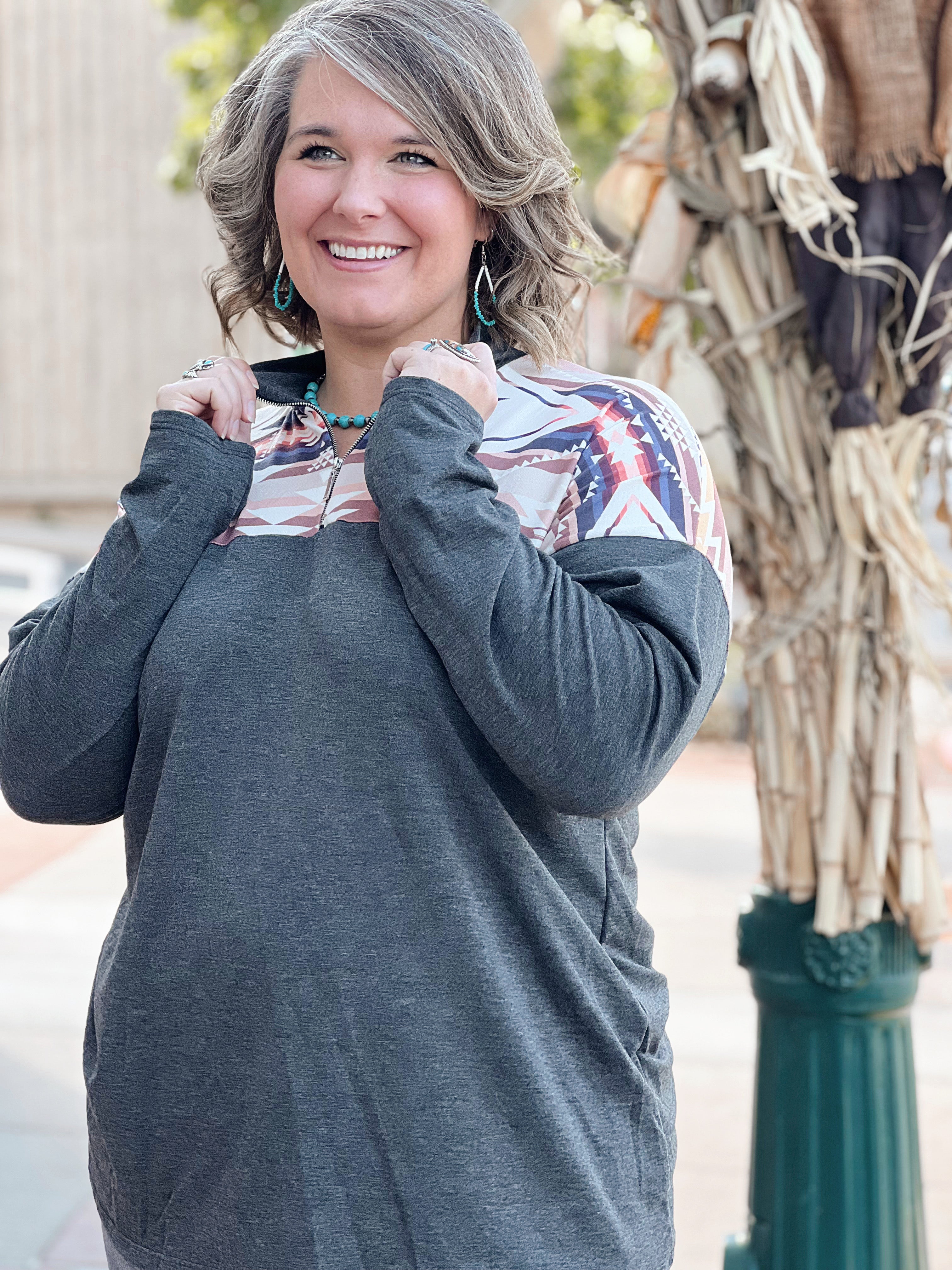 Cowboy Queen Quarter Zip Sweater