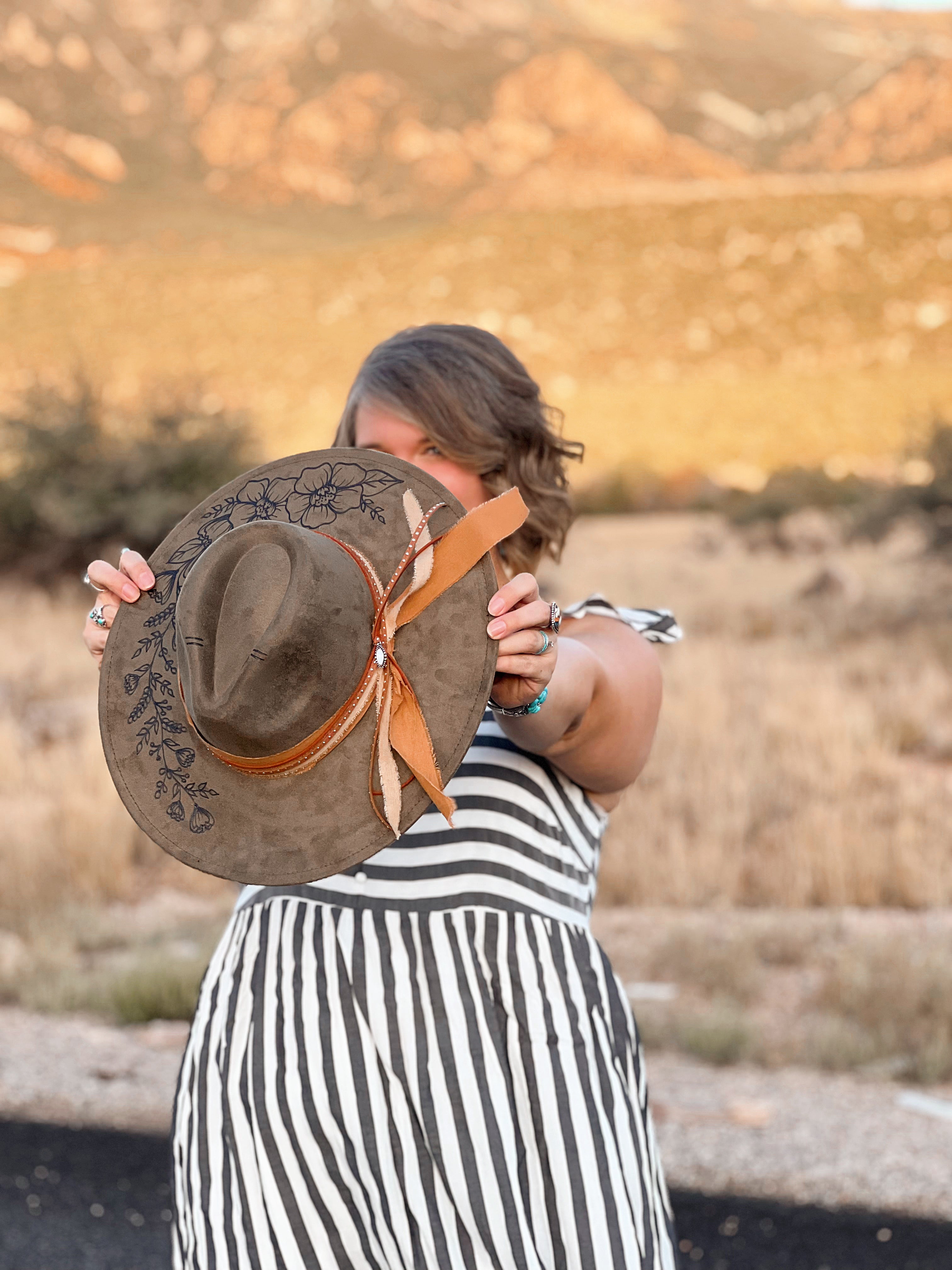 Lynette Hand Burned Hat