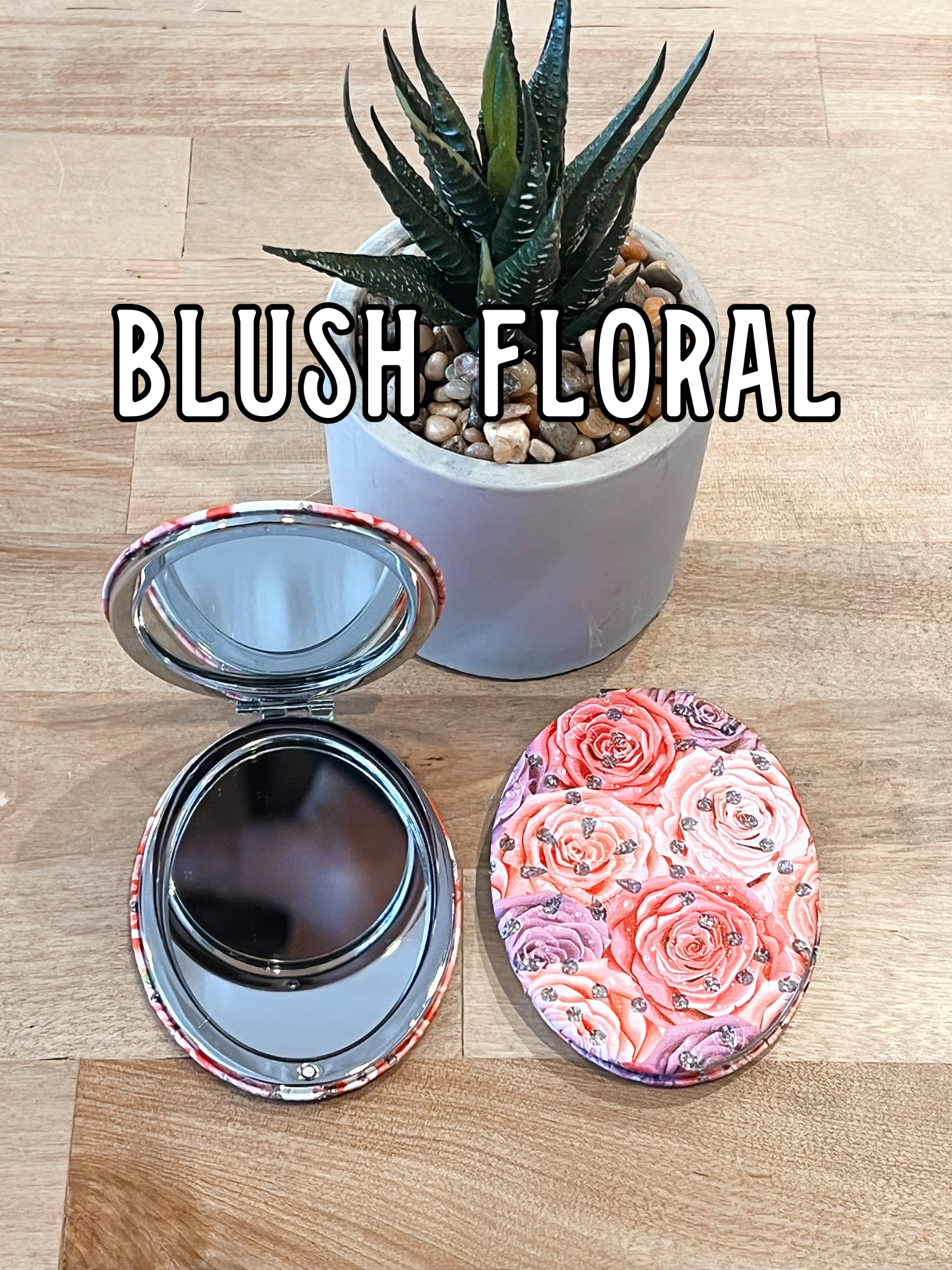 Floral Compact Mirror