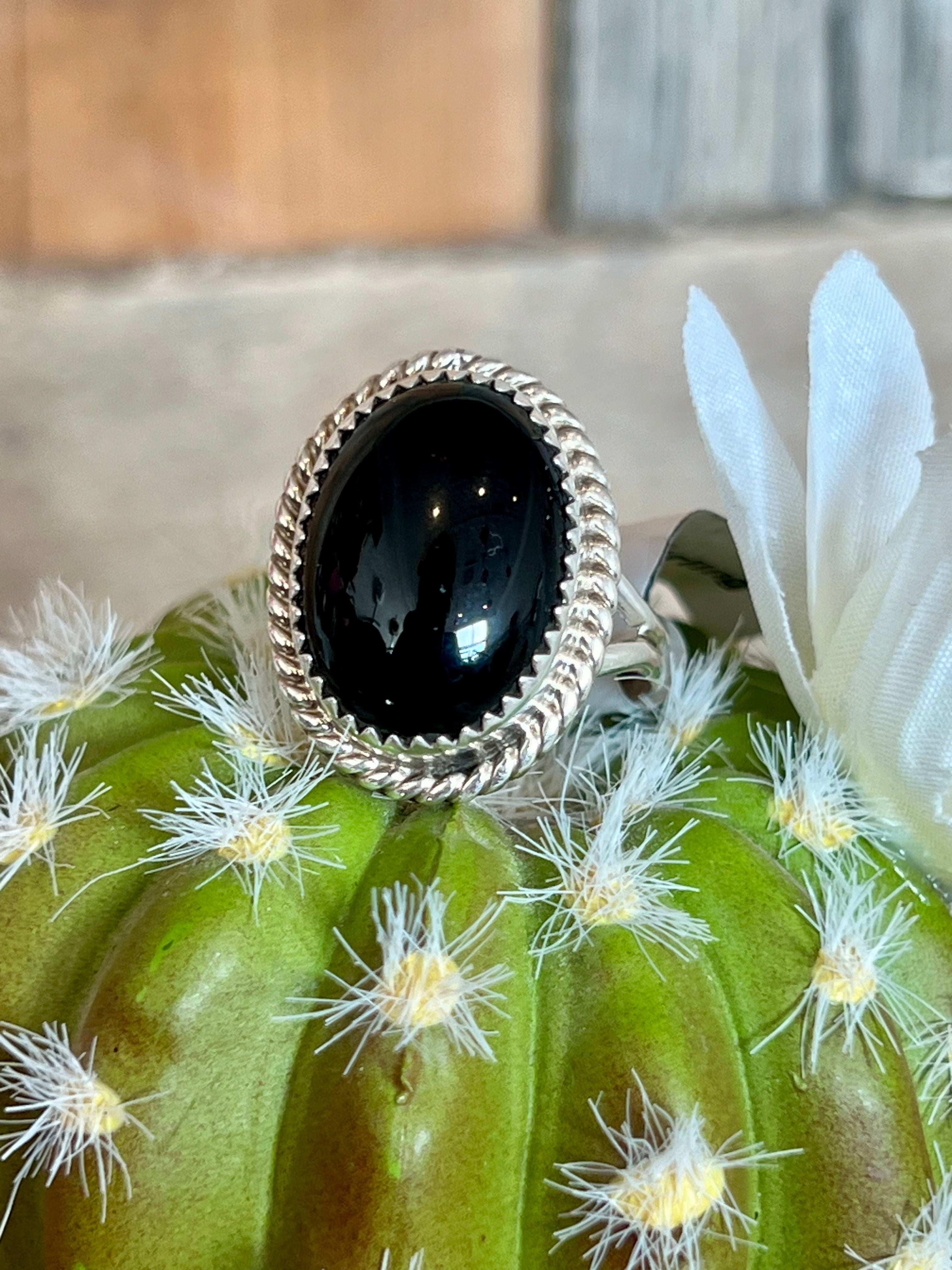 Onyx Obsessed Sterling Silver Ring