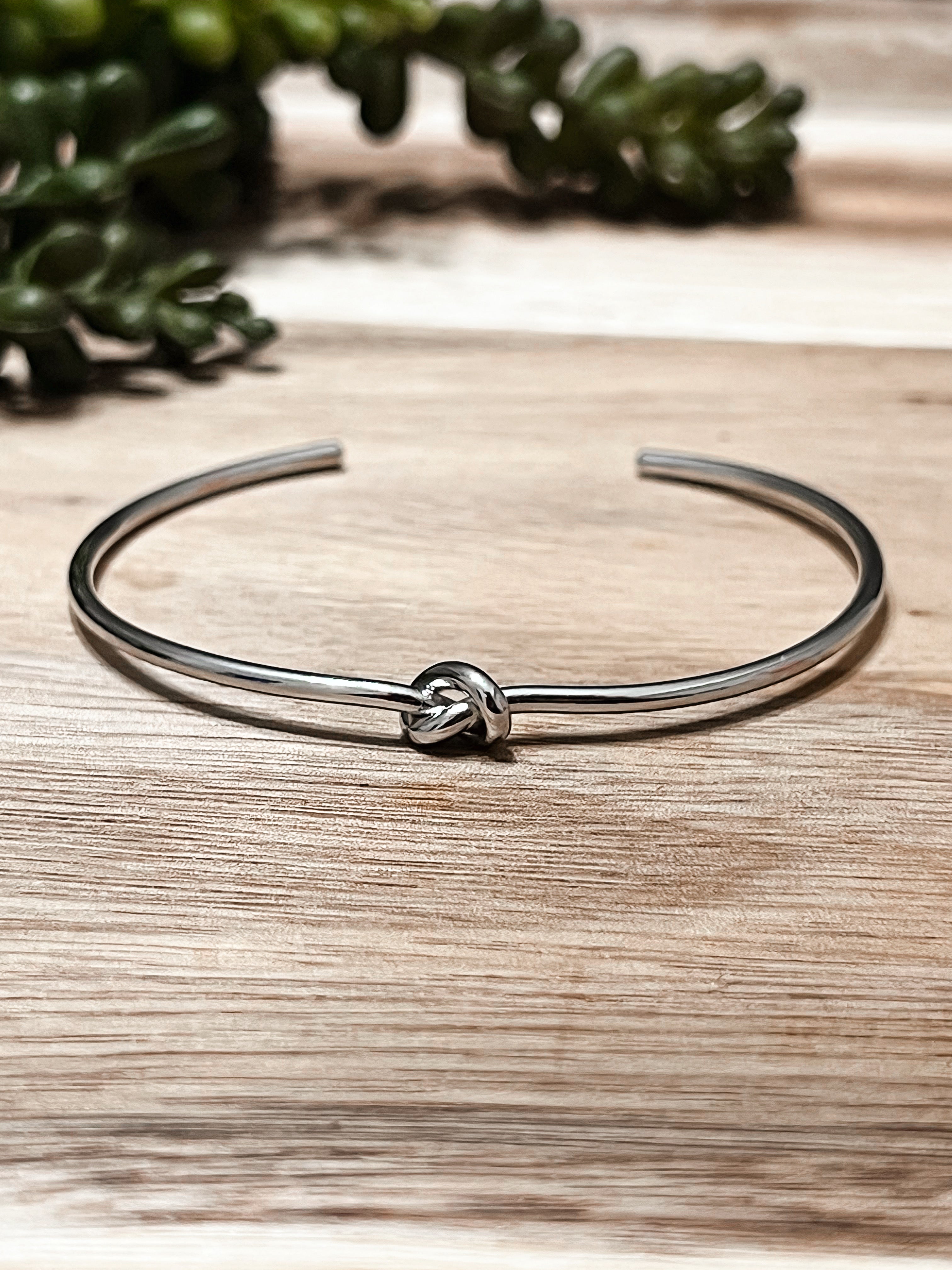 Knotty Silver Cuff Bracelet