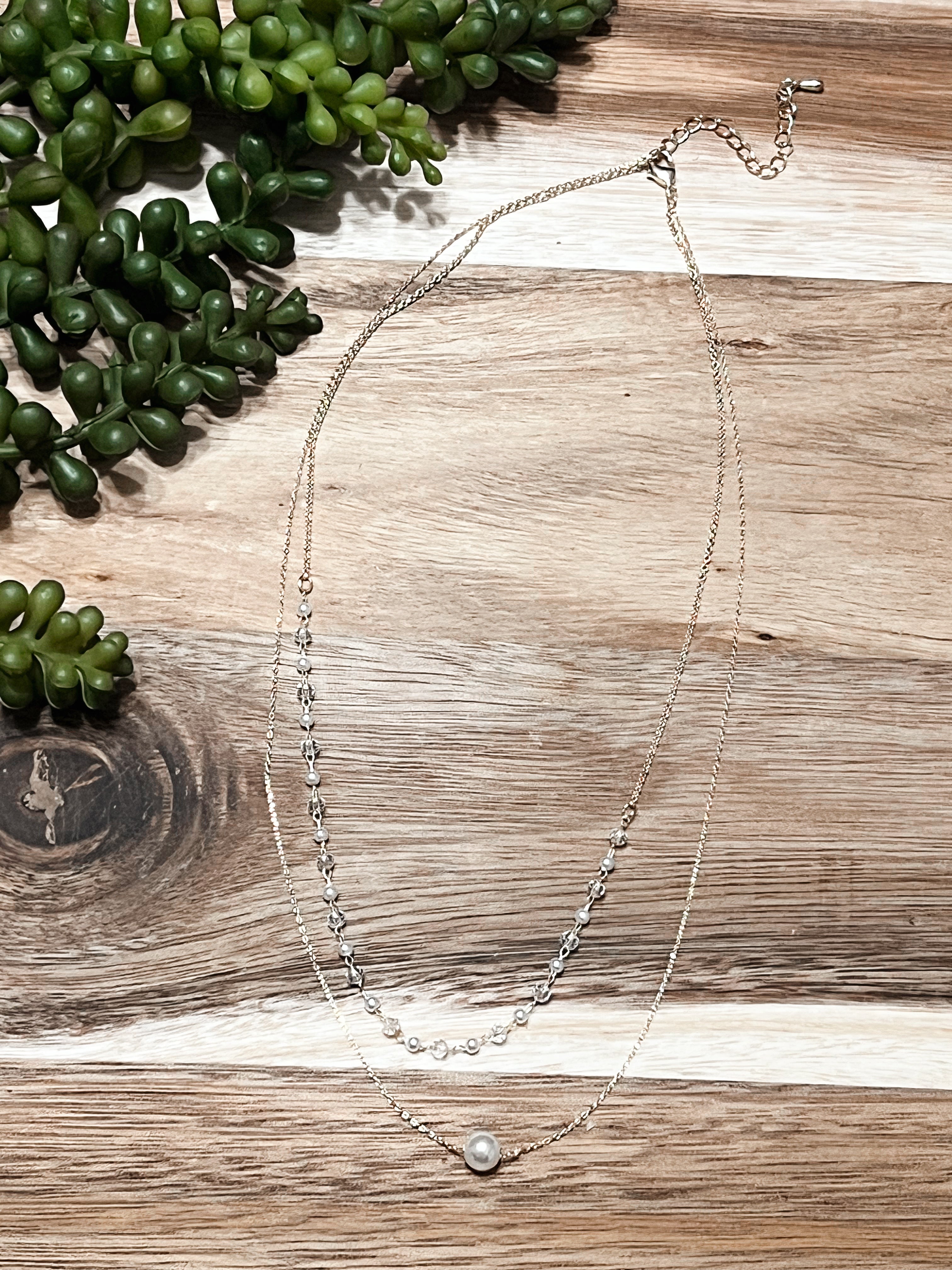 Double Layer Pearl Necklace