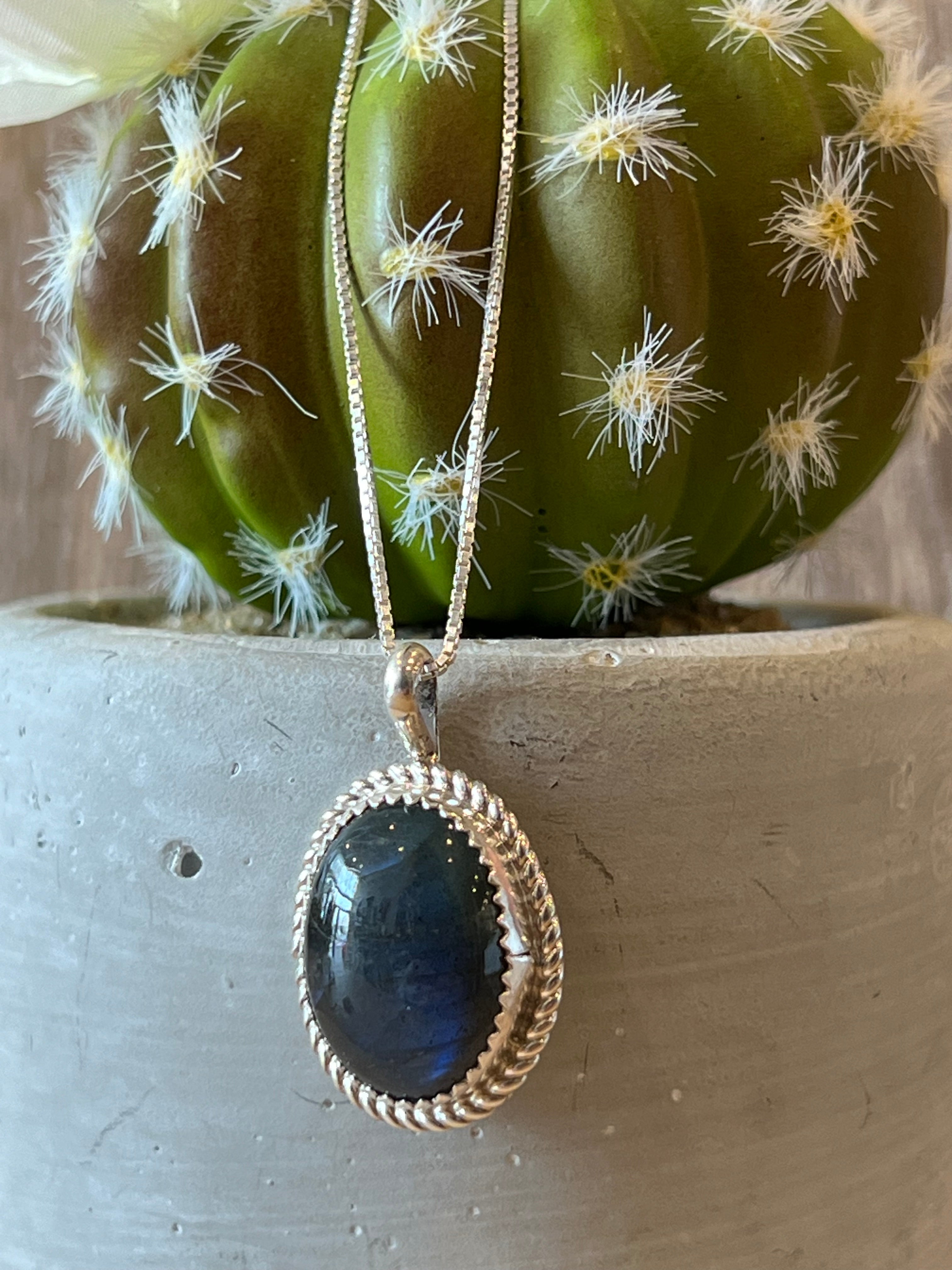 Longing For Labradorite Sterling Silver Necklace