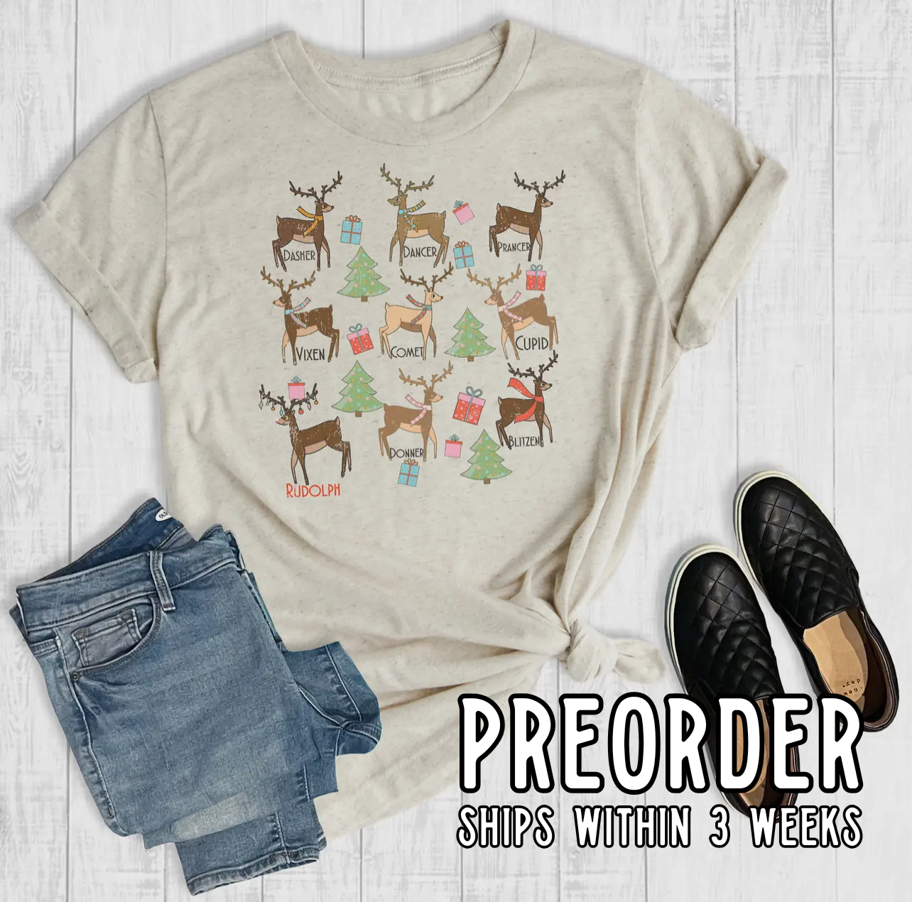 *Preorder* Reindeer Sleigh Graphic Tee