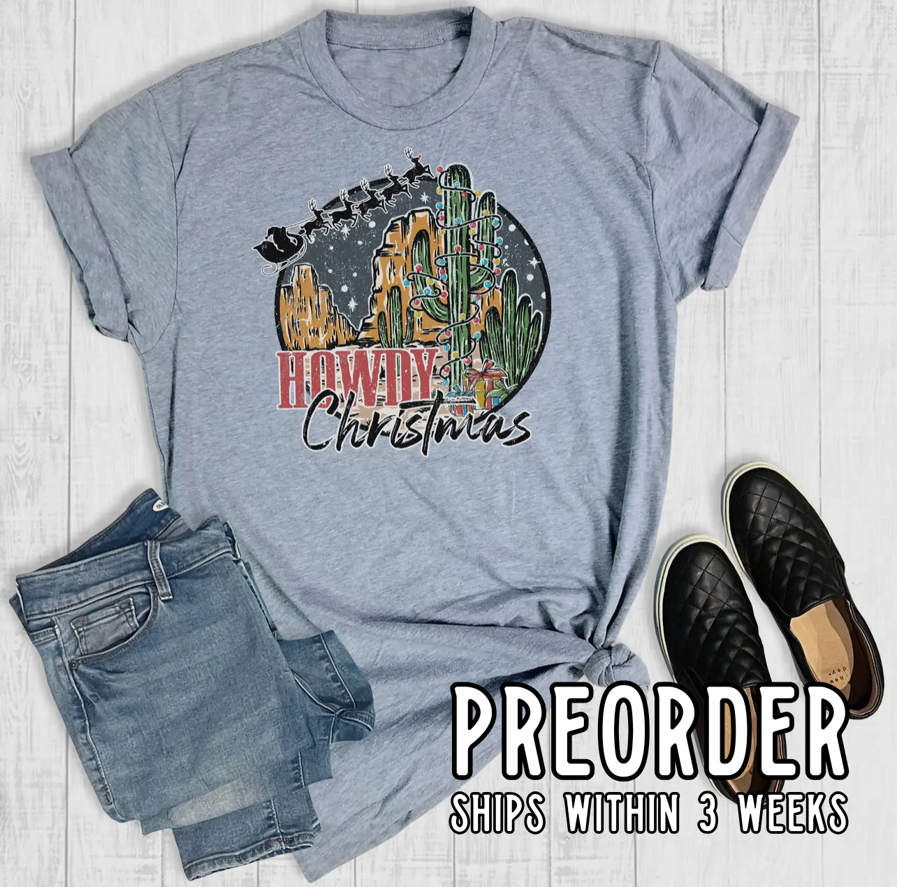 *Preorder* Howdy Desert Christmas Graphic Tee