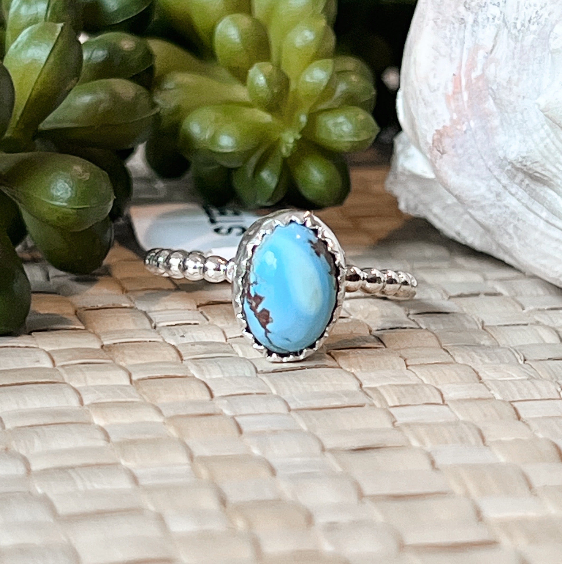 Spotted Golden Hills Sterling Silver Ring