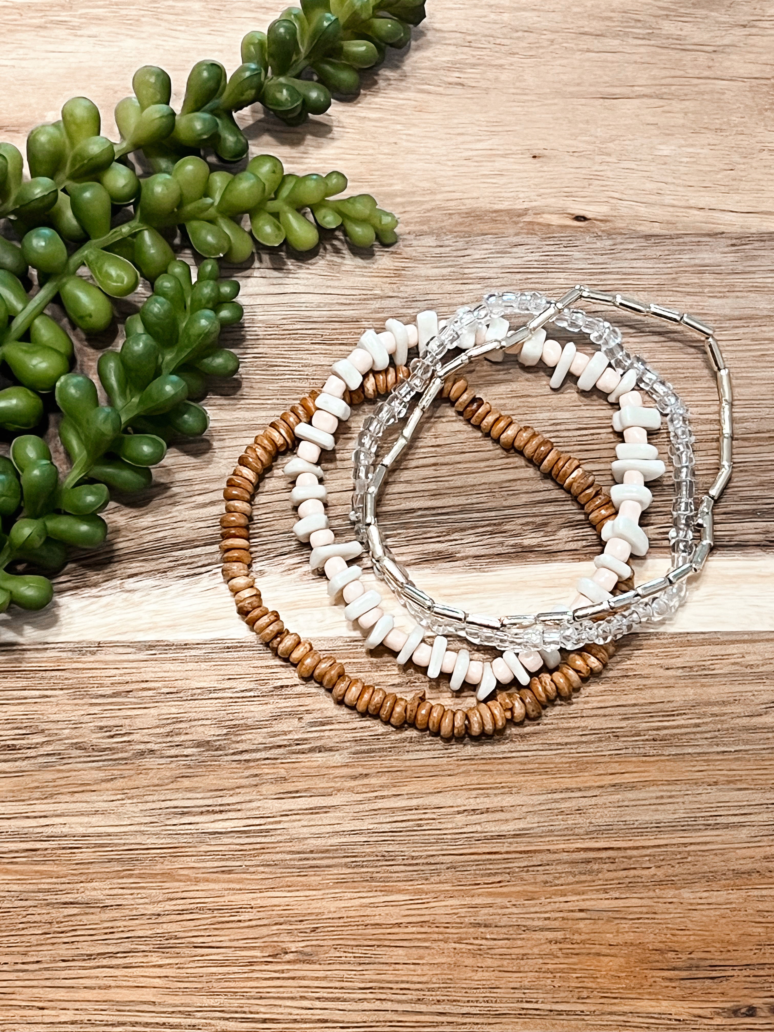 Rosewood Stretch Bracelet Set