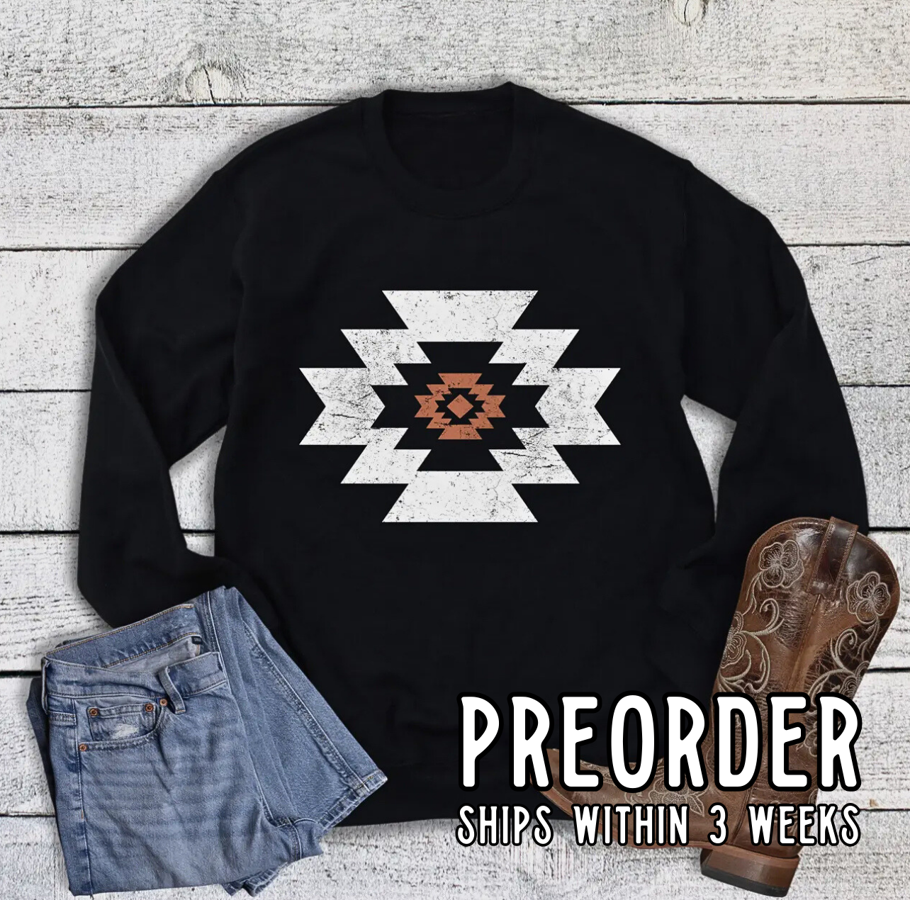 *Preorder* Aztec Graphic Sweatshirt
