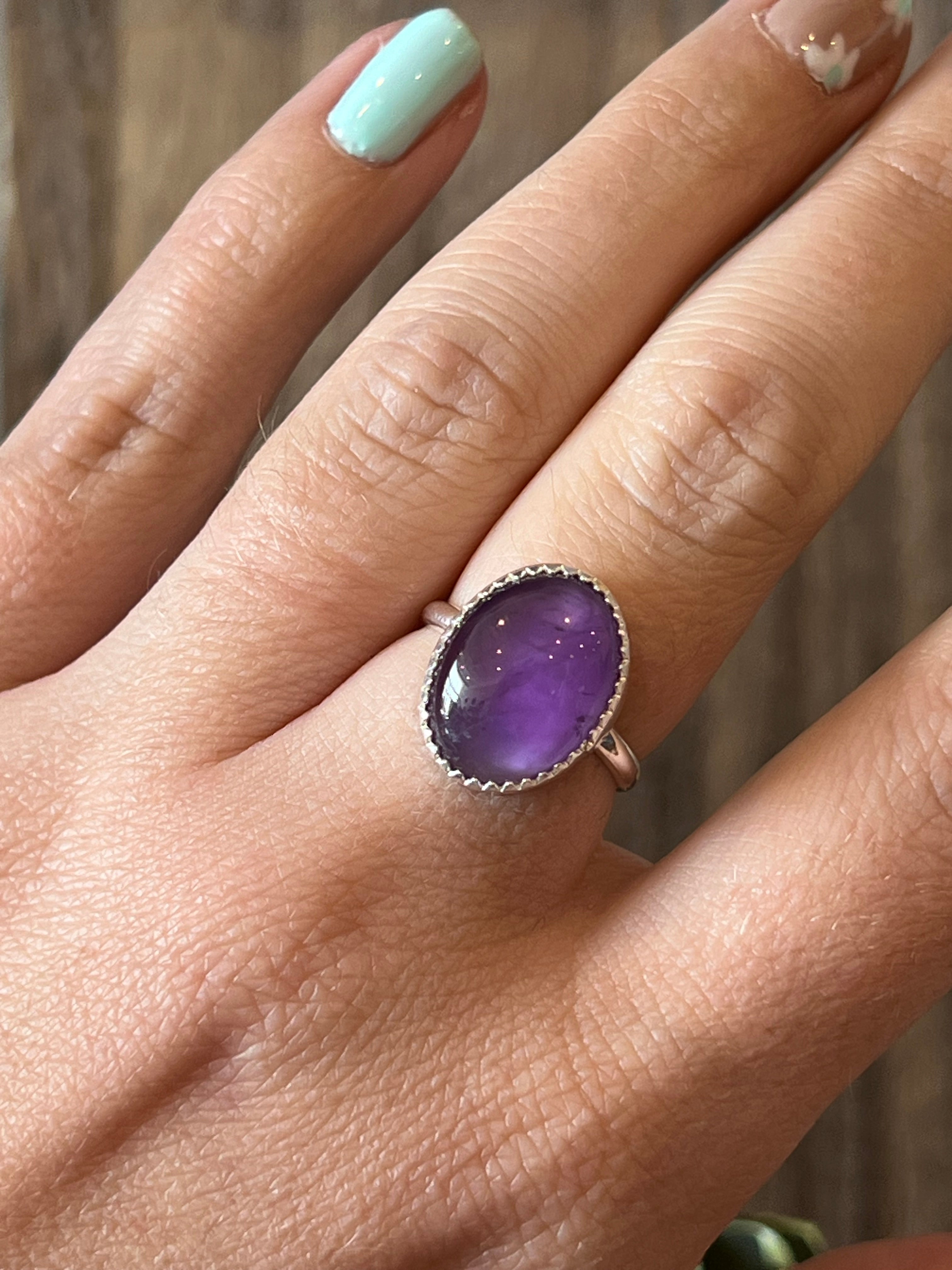 Amazing Amethyst Sterling Silver Ring