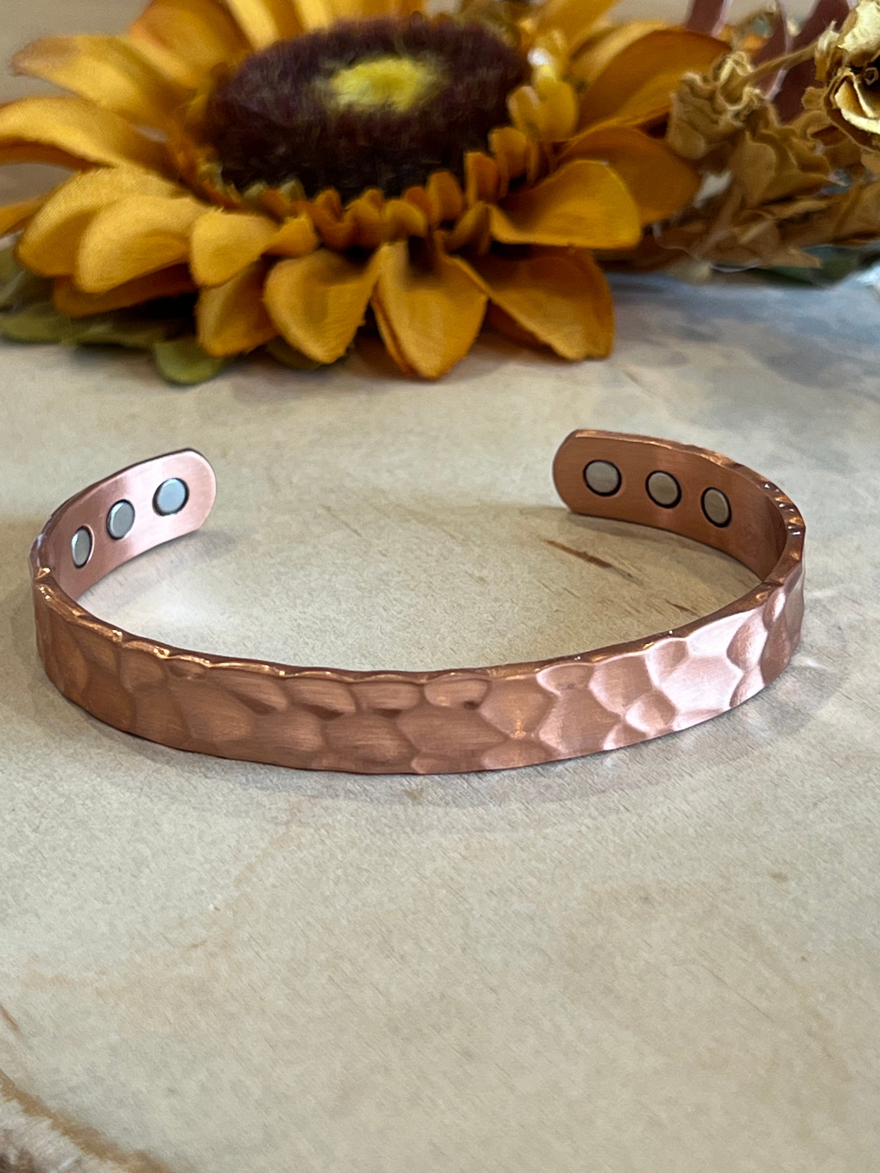 Hammered Cuff Copper Bracelet